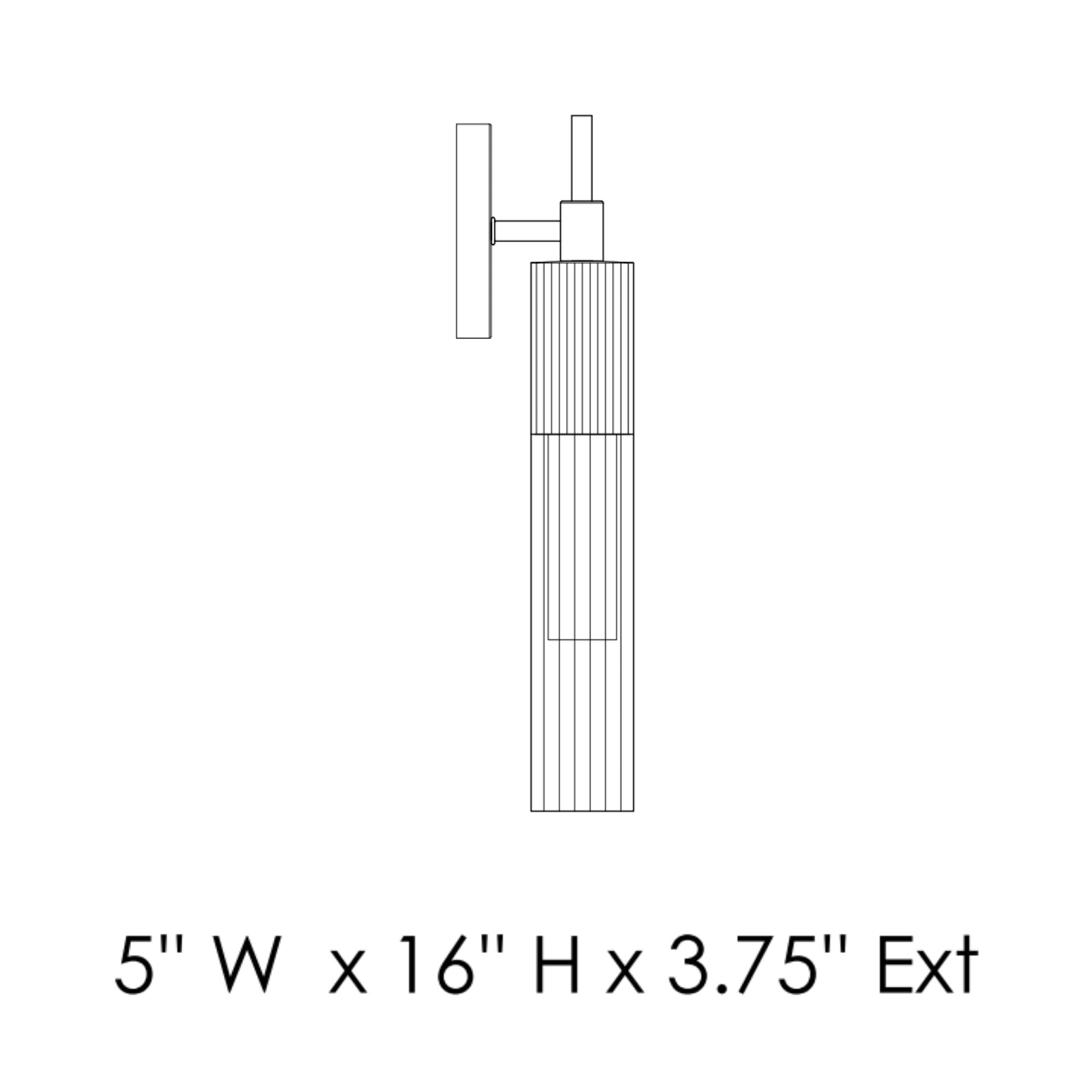 ET2 Lighting - Reeds 16" LED Wall Sconce, Gold Finish | Bees Lighting