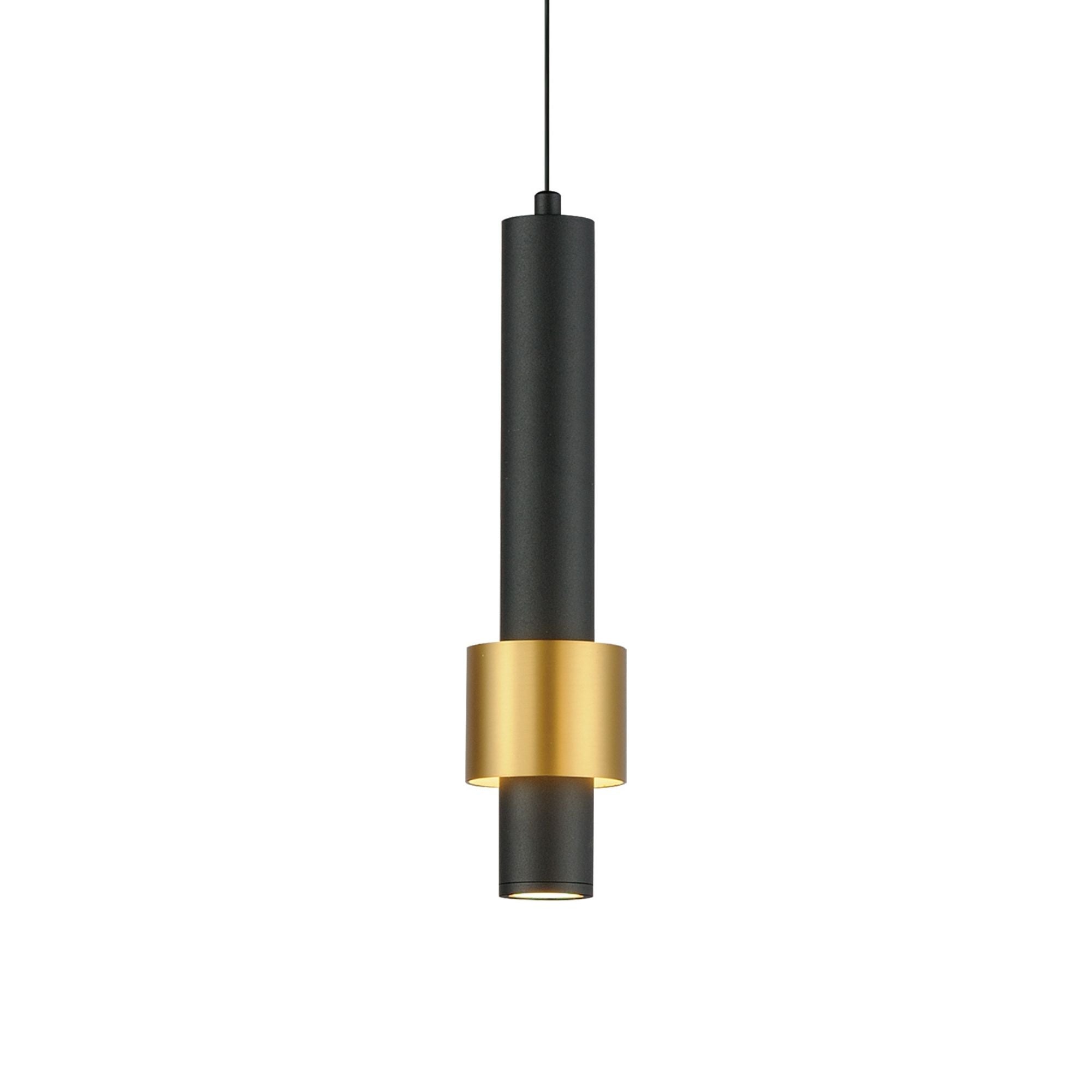 Reveal LED Mini Pendant, Black & Gold Finish