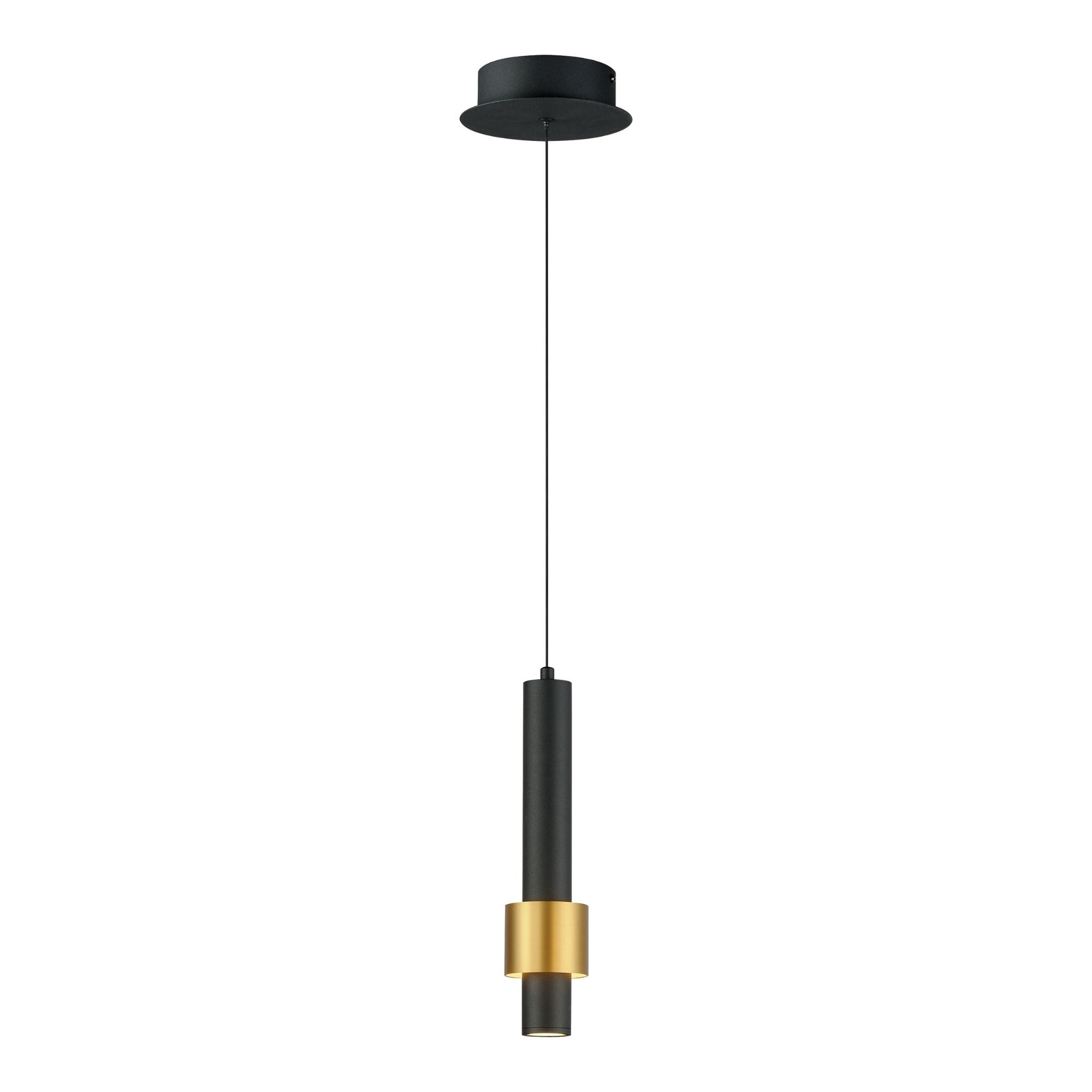 Reveal LED Mini Pendant, Black & Gold Finish