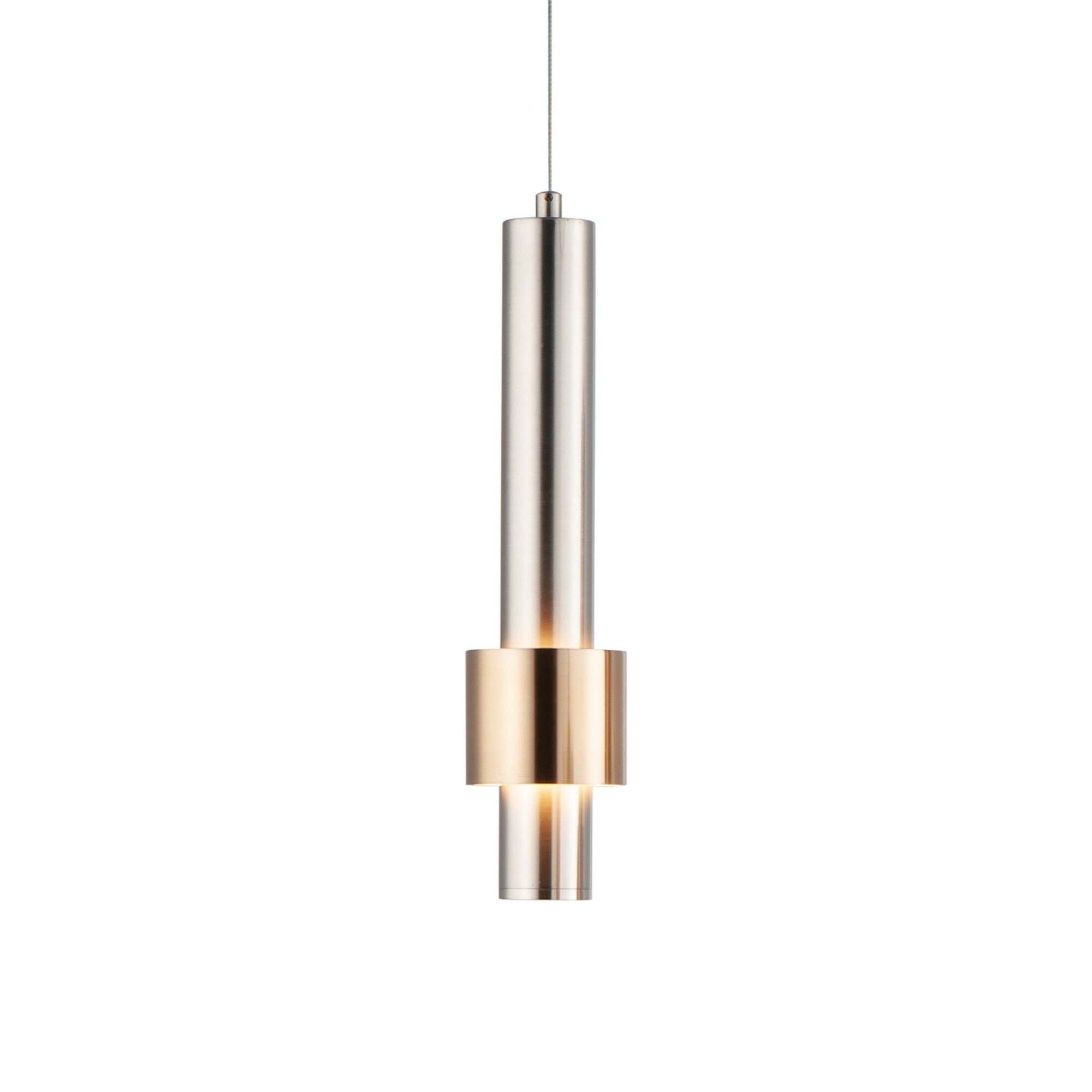 Reveal LED Mini Pendant, Satin Nickel & Satin Brass Finish
