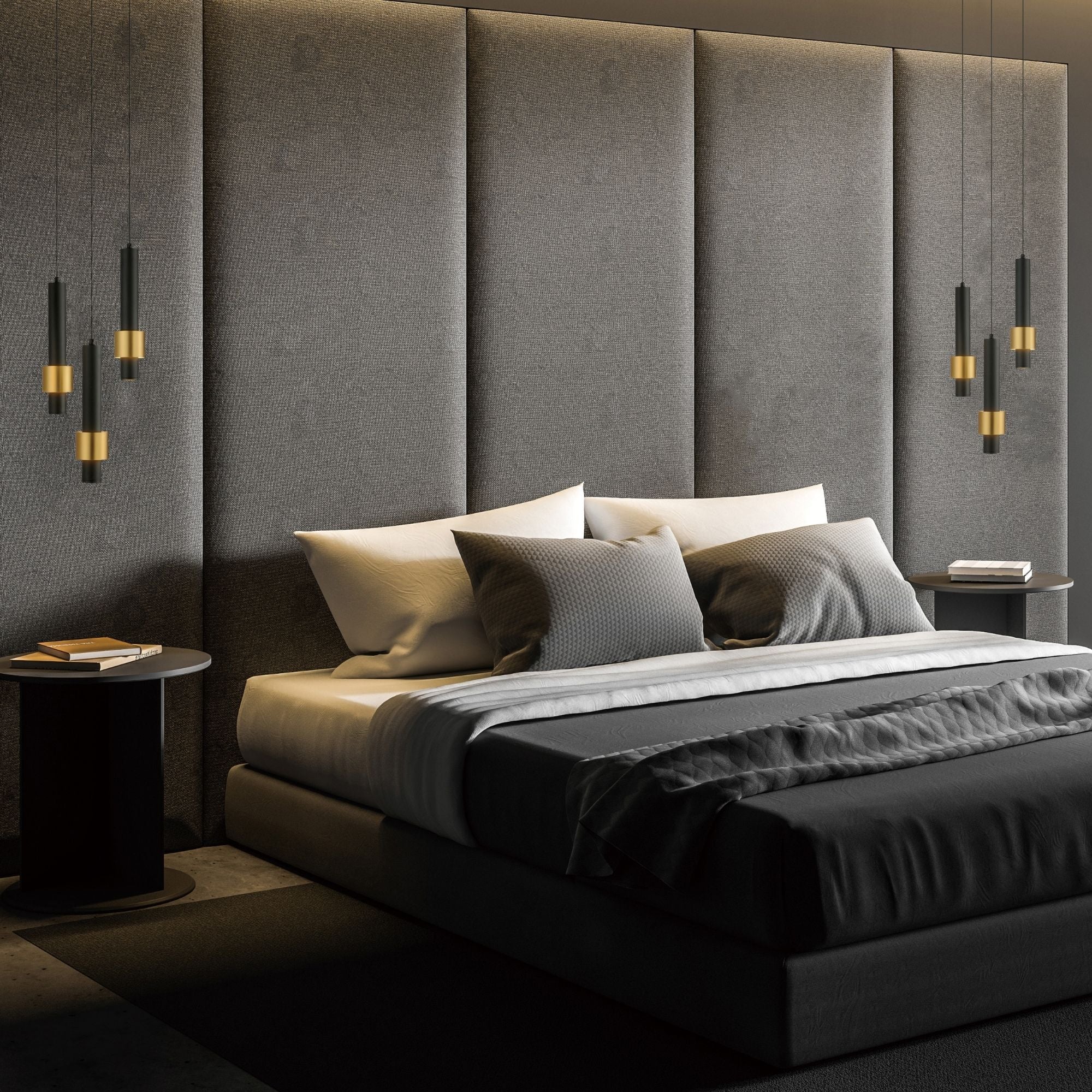 Reveal 11" 3-Light LED Pendant, Black & Gold Finish