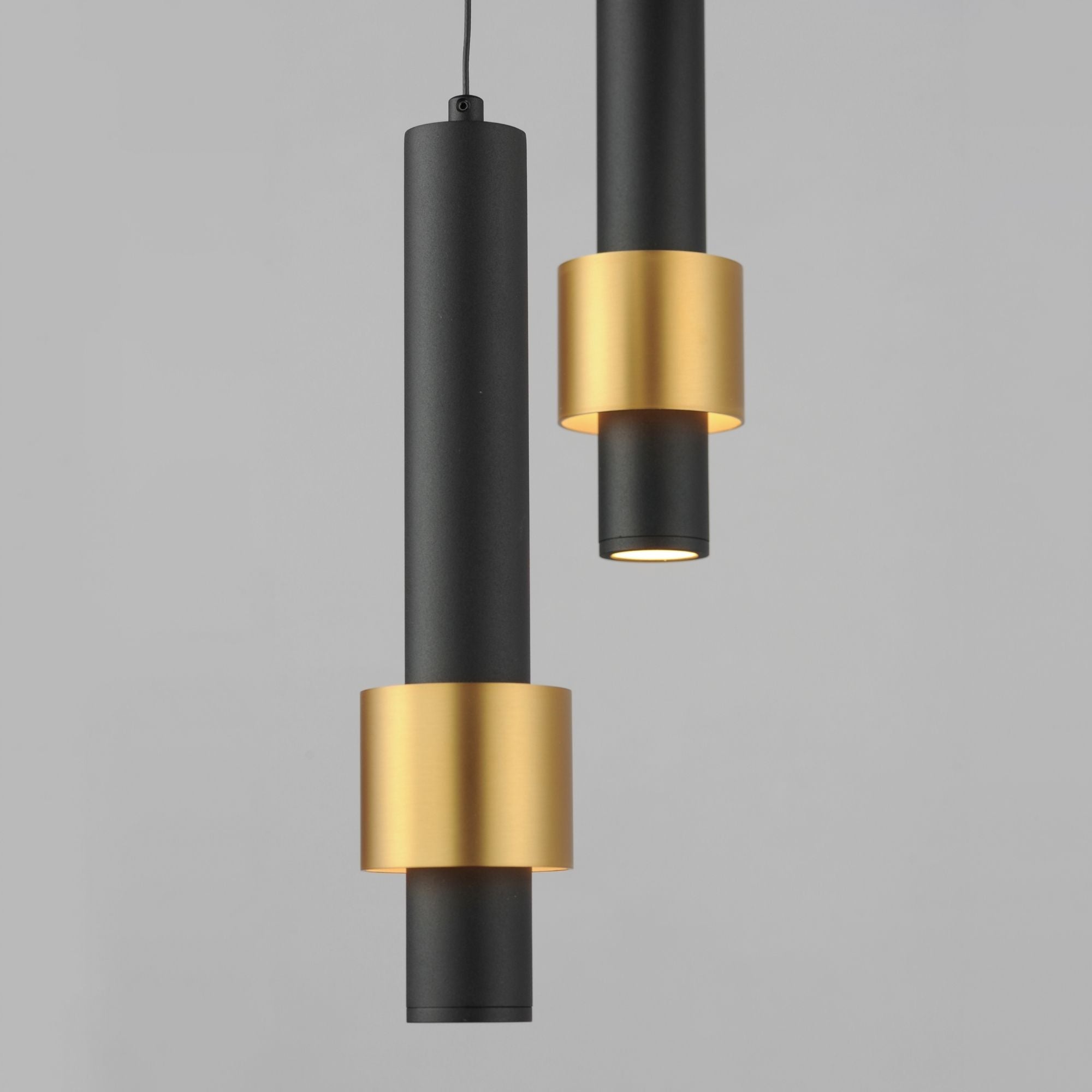 Reveal 11" 3-Light LED Pendant, Black & Gold Finish