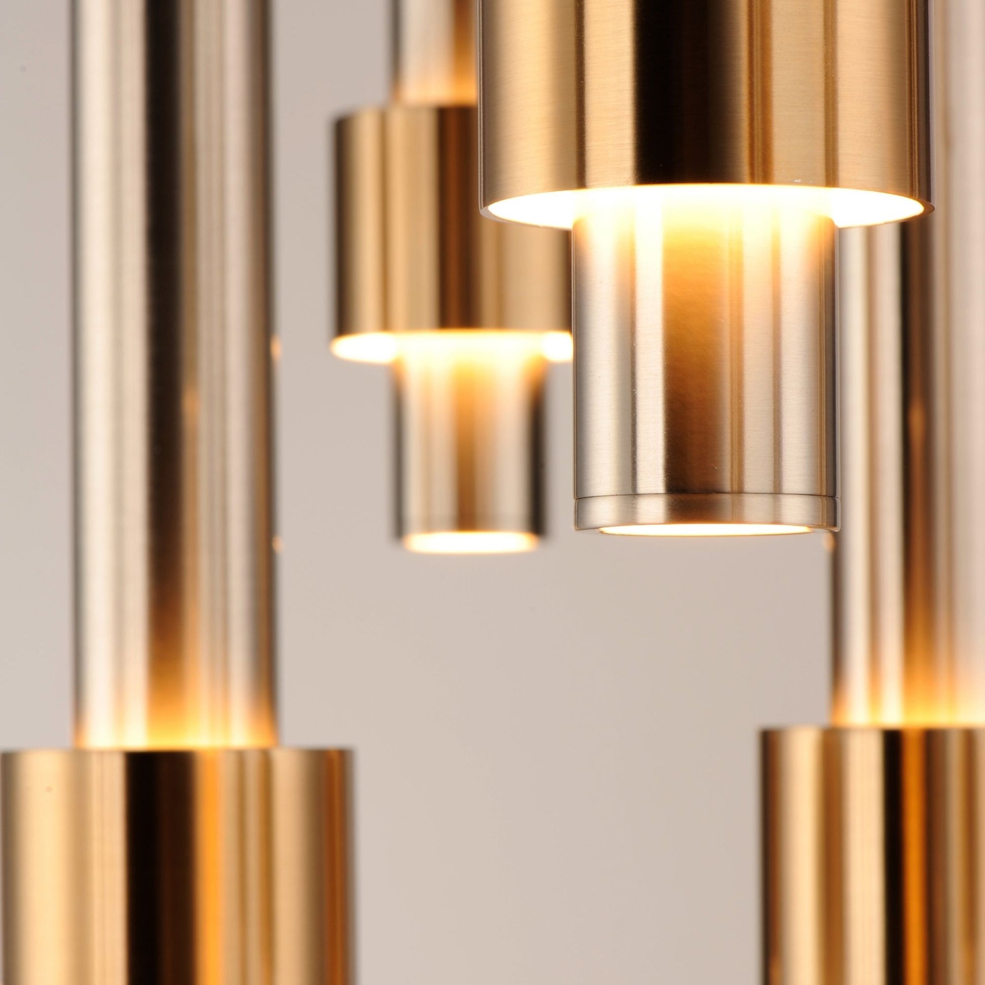 ET2 Lighting - Reveal 18" 7-Light LED Pendant, Satin Nickel & Satin Brass Finish | Bees Lighting