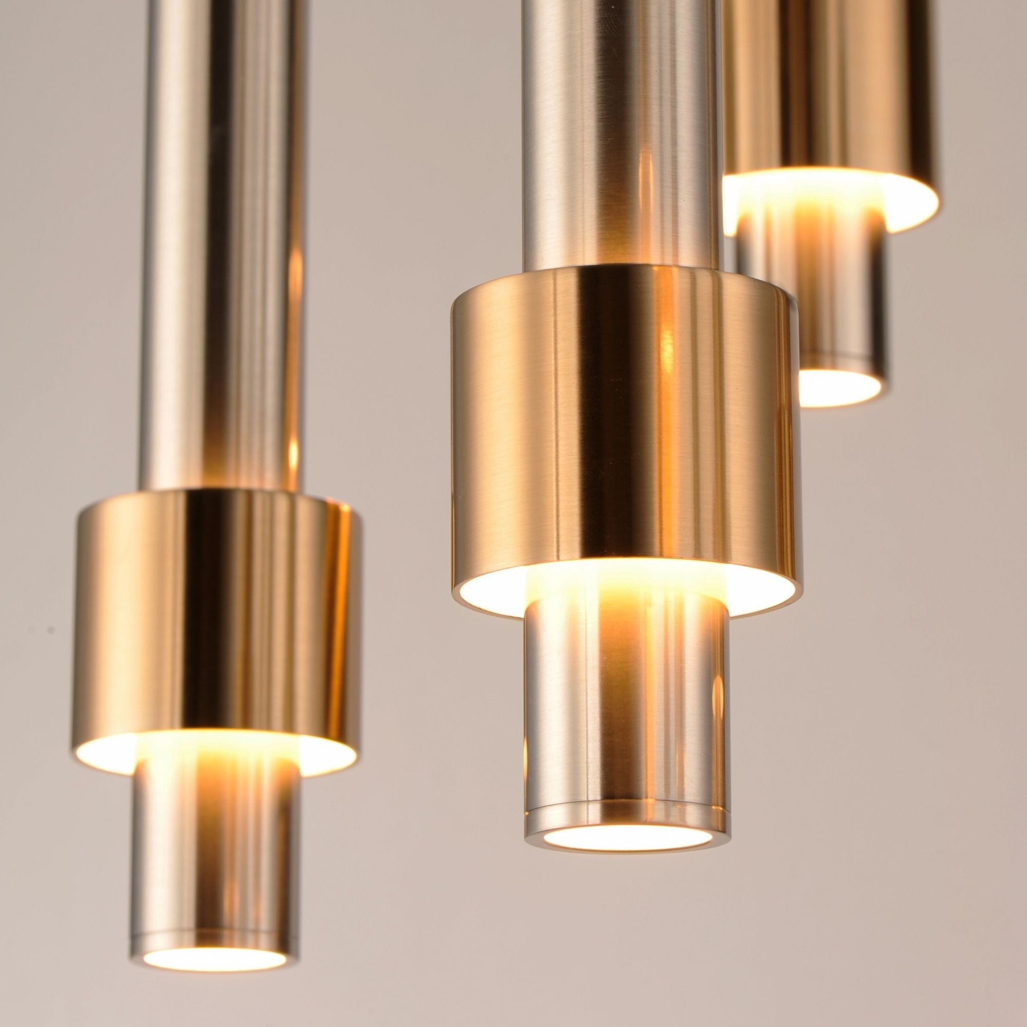 ET2 Lighting - Reveal 18" 7-Light LED Pendant, Satin Nickel & Satin Brass Finish | Bees Lighting