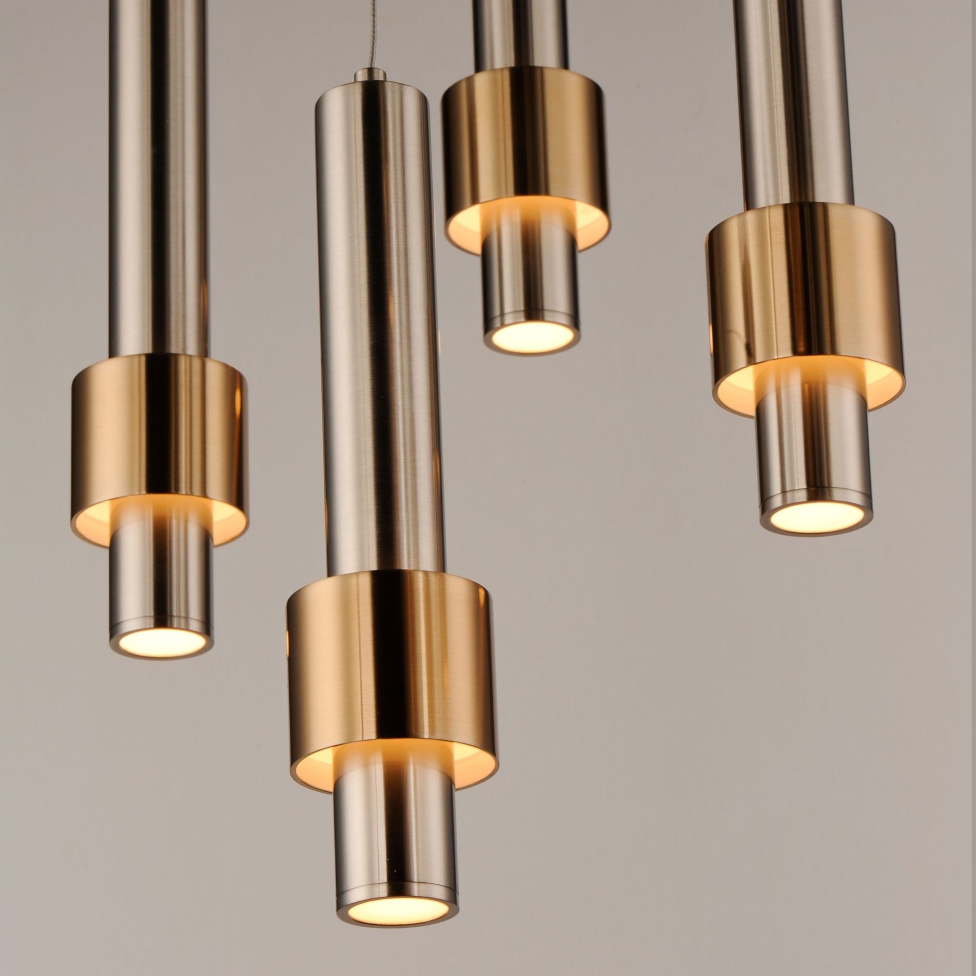 ET2 Lighting - Reveal 18" 7-Light LED Pendant, Satin Nickel & Satin Brass Finish | Bees Lighting