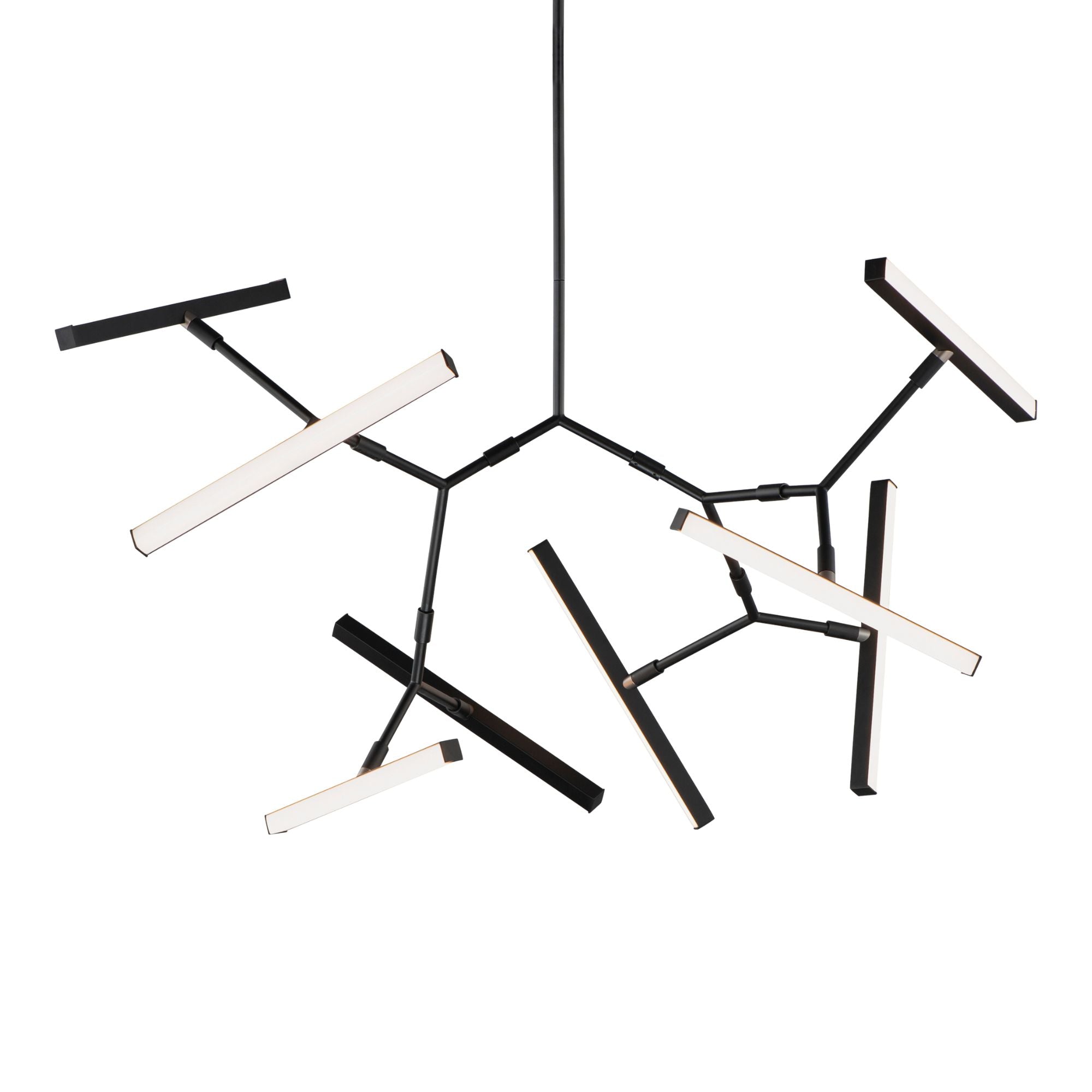 Robotica 38" 8-Light LED Pendant, Black Finish