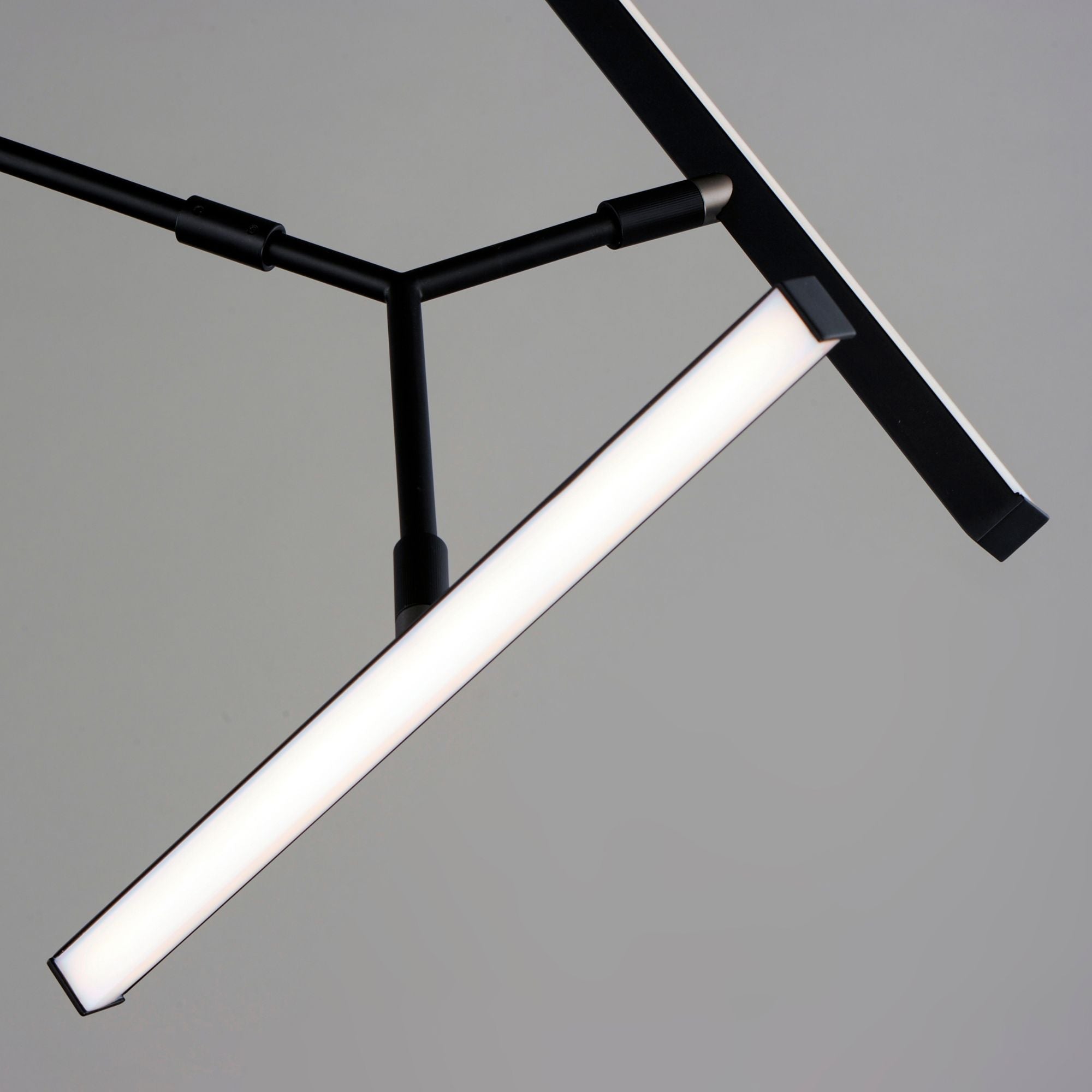 ET2 Lighting - Robotica 38" 8-Light LED Pendant, Black Finish | Bees Lighting