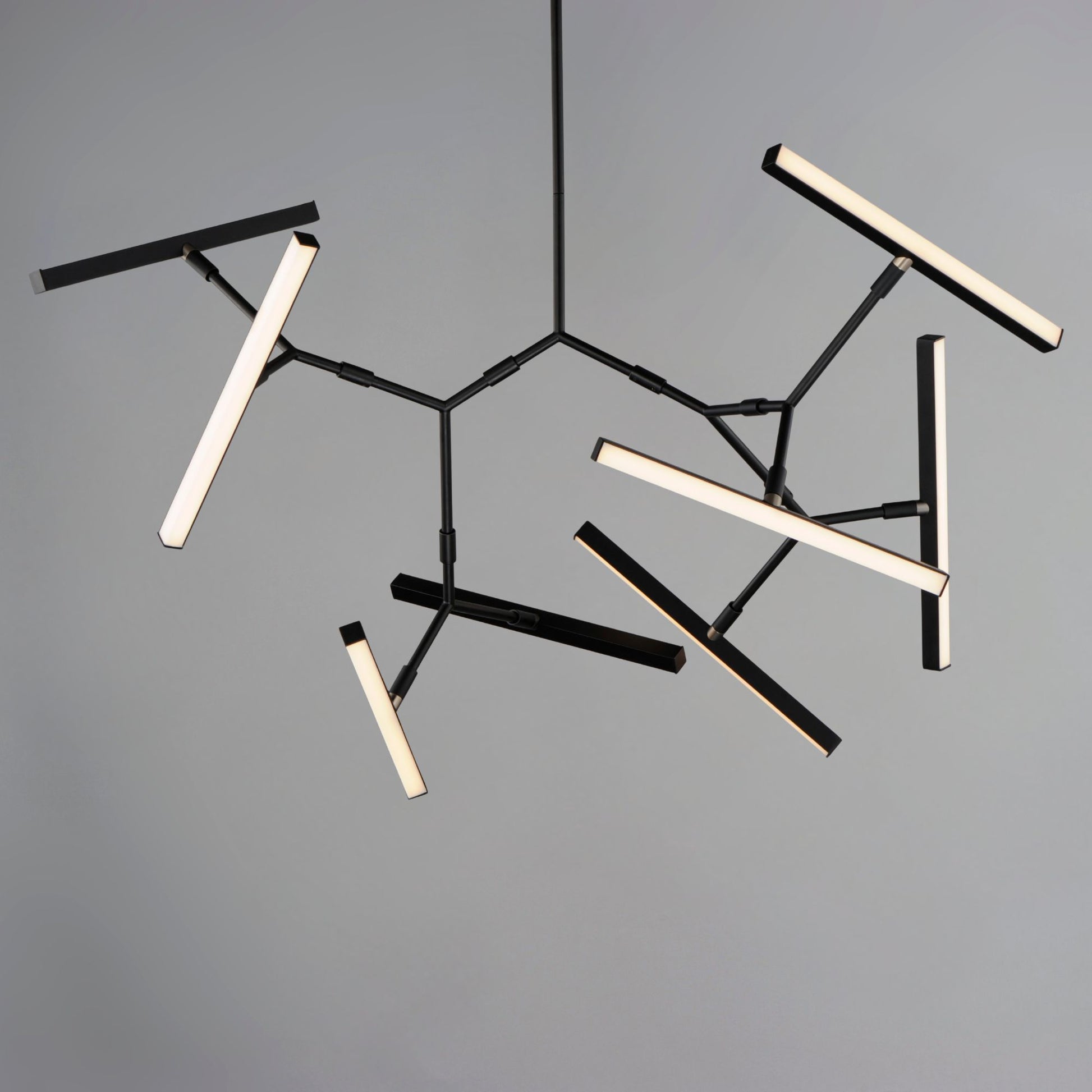 ET2 Lighting - Robotica 38" 8-Light LED Pendant, Black Finish | Bees Lighting