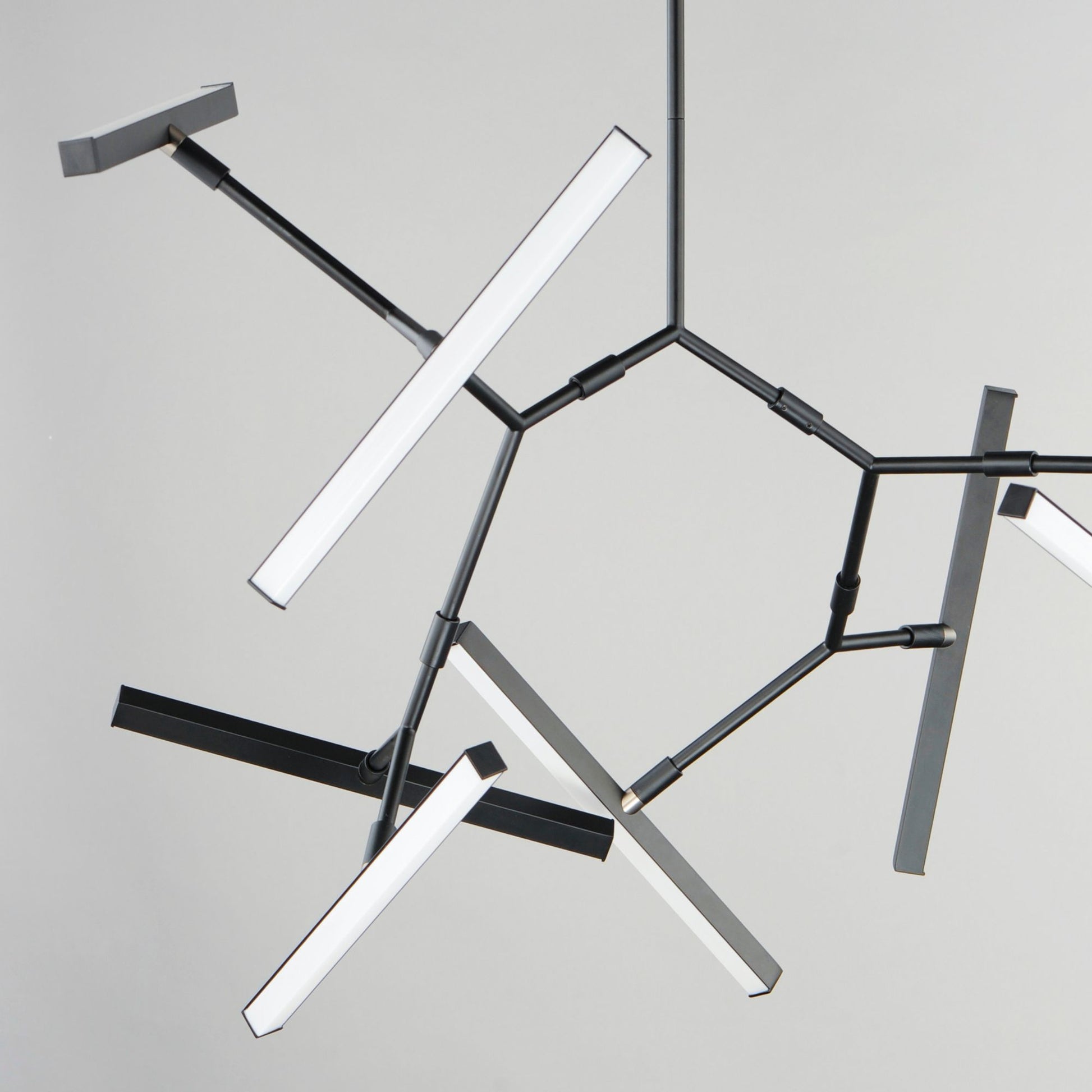 ET2 Lighting - Robotica 38" 8-Light LED Pendant, Black Finish | Bees Lighting