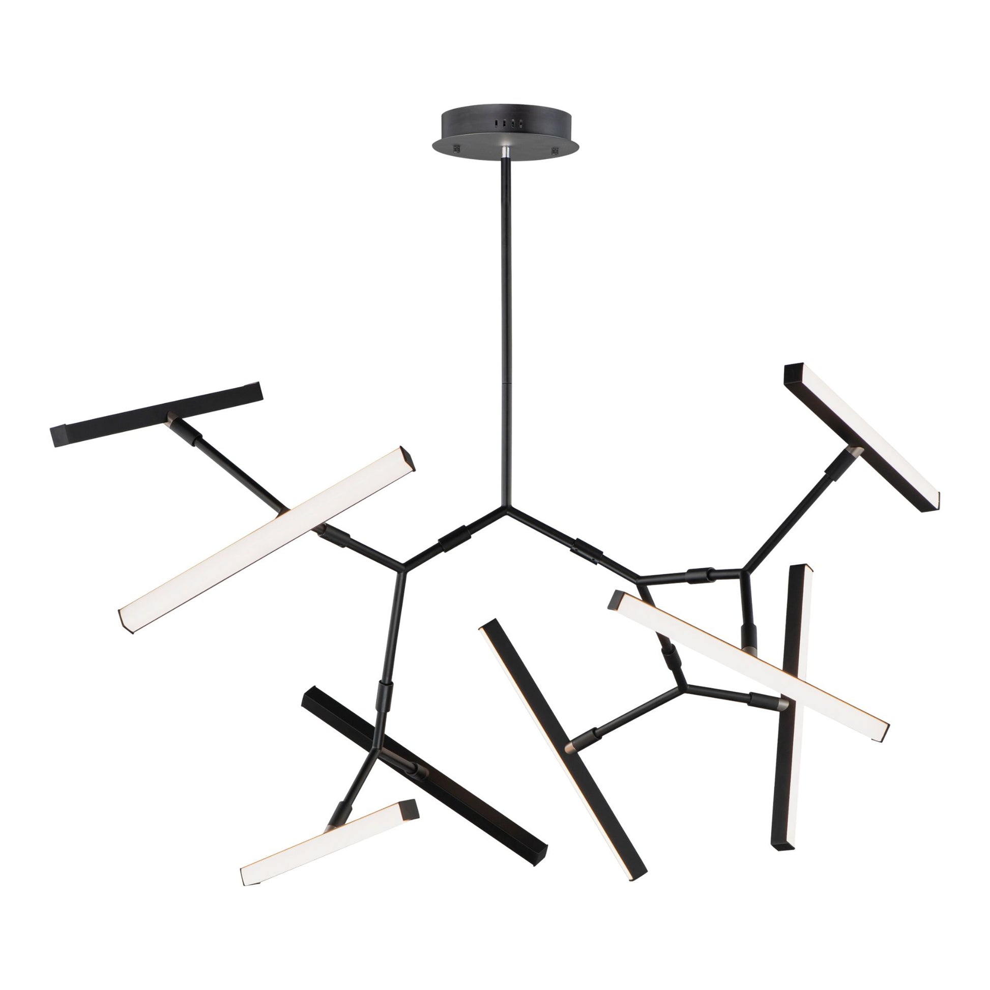 ET2 Lighting - Robotica 38" 8-Light LED Pendant, Black Finish | Bees Lighting