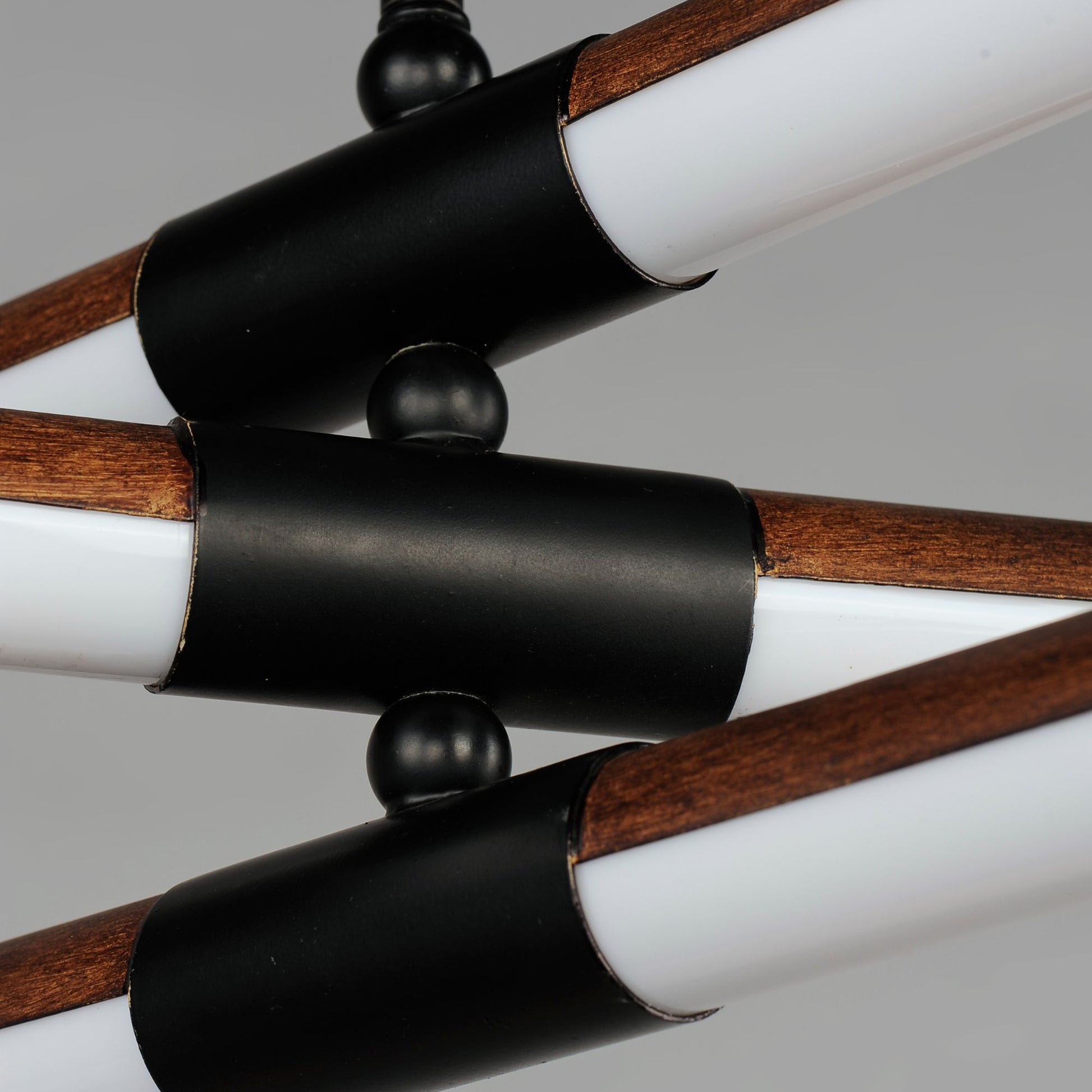 ET2 Lighting - Rollo 28" LED Pendant, Antique Pecan & Black Finish | Bees Lighting