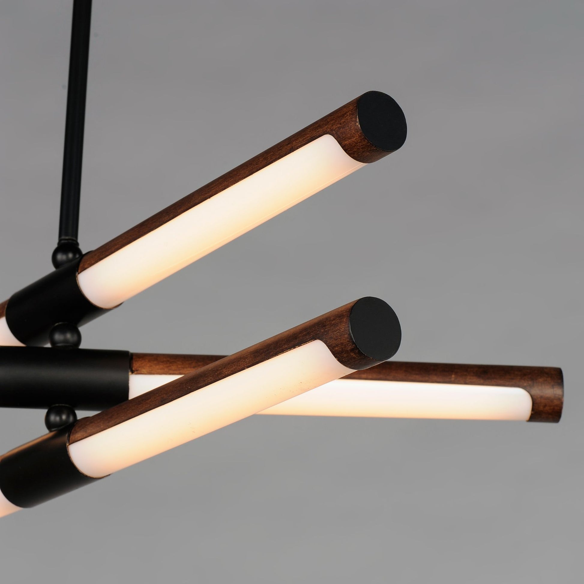 ET2 Lighting - Rollo 28" LED Pendant, Antique Pecan & Black Finish | Bees Lighting
