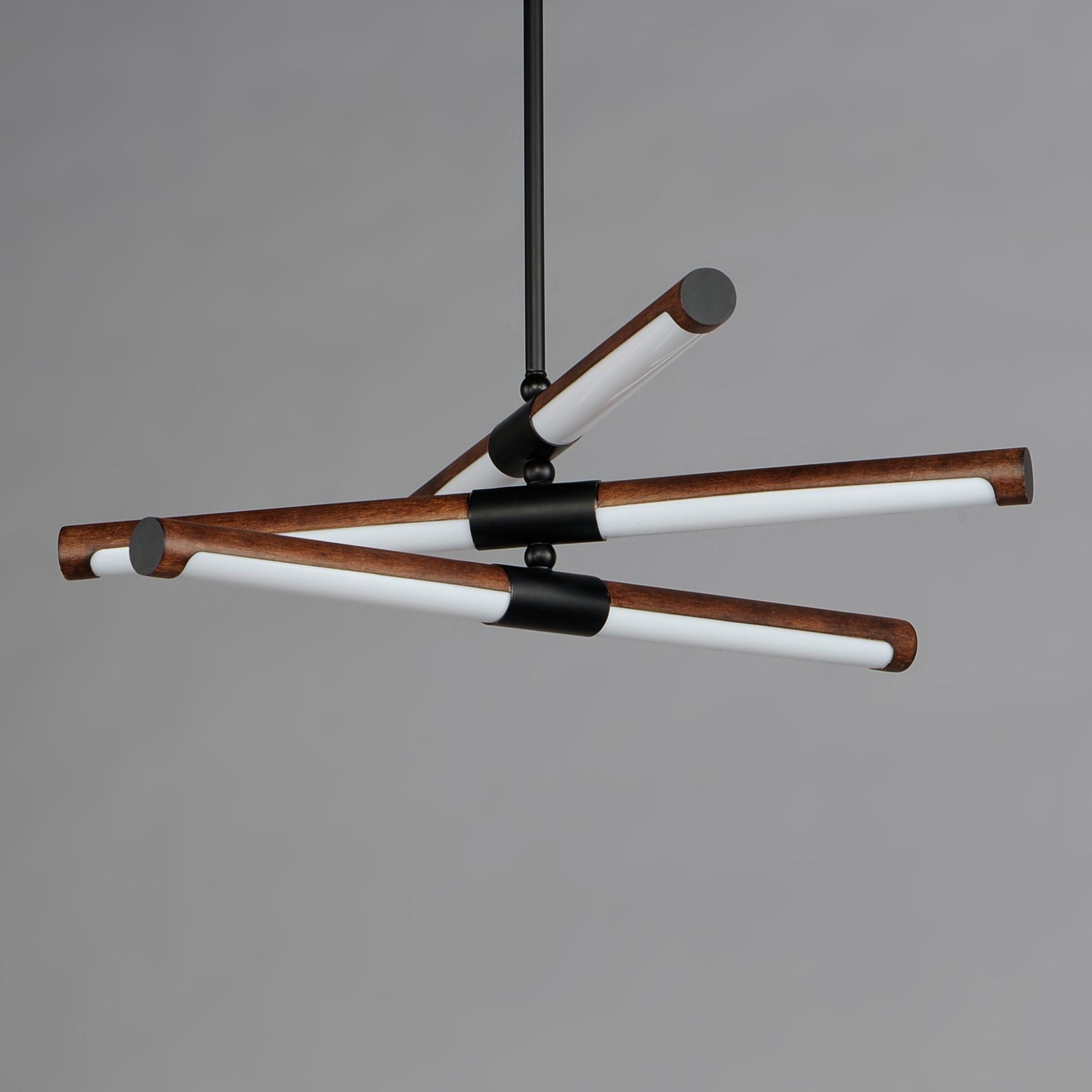 ET2 Lighting - Rollo 28" LED Pendant, Antique Pecan & Black Finish | Bees Lighting