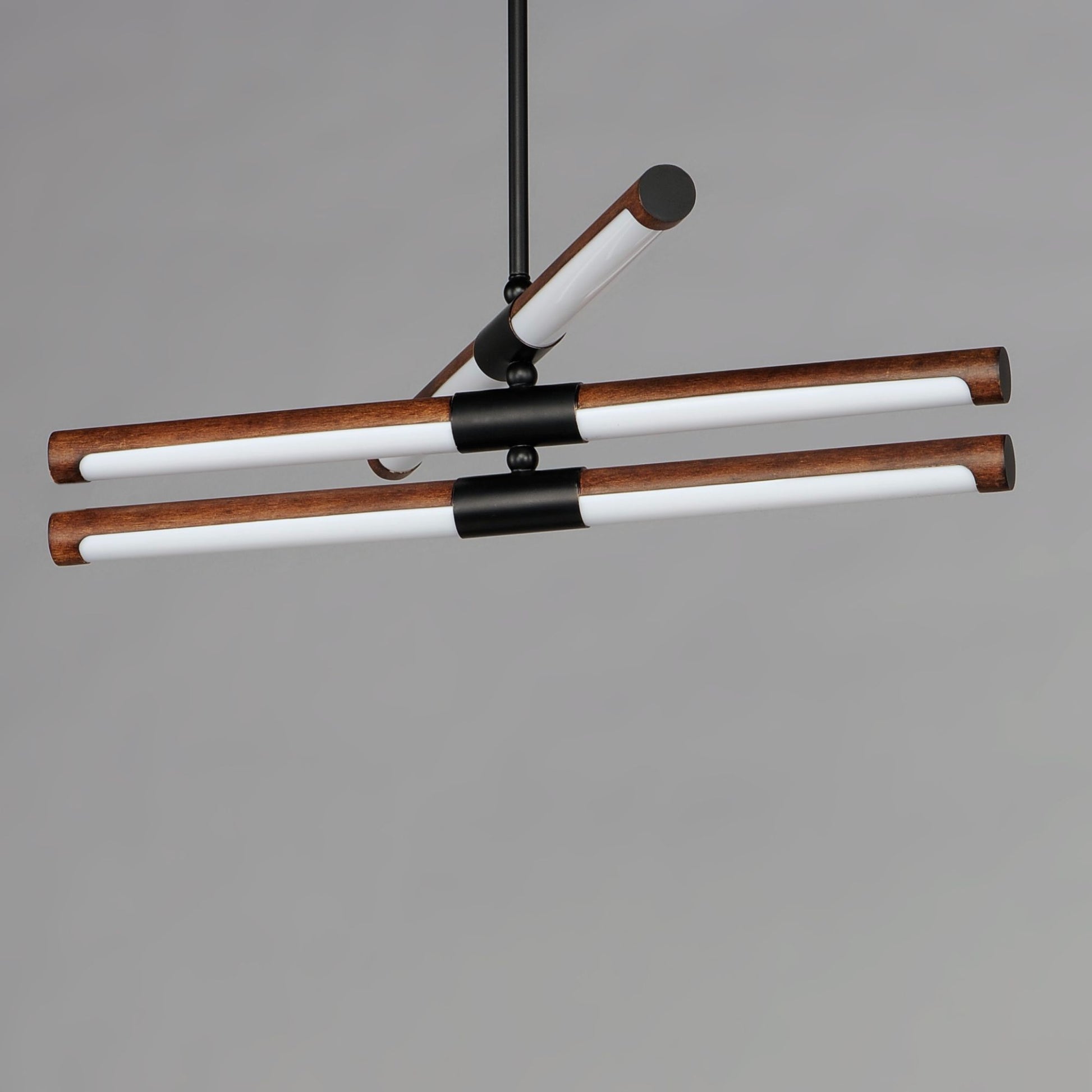 ET2 Lighting - Rollo 28" LED Pendant, Antique Pecan & Black Finish | Bees Lighting
