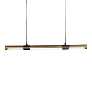 ET2 Lighting - Rollo 40" Linear LED Pendant, Antique Pecan & Black Finish | Bees Lighting
