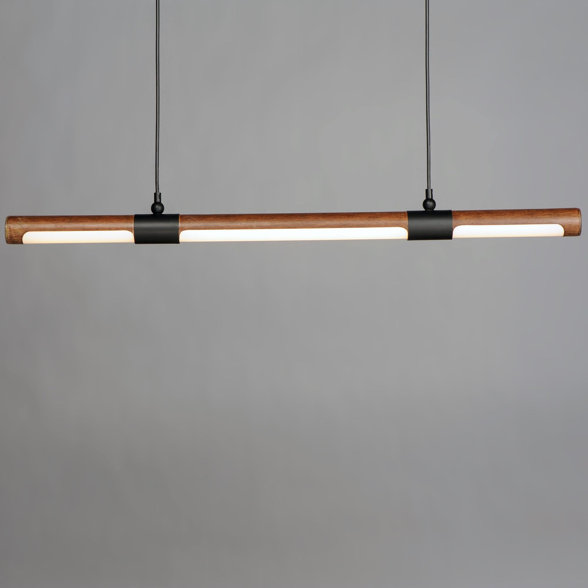 ET2 Lighting - Rollo 40" Linear LED Pendant, Antique Pecan & Black Finish | Bees Lighting