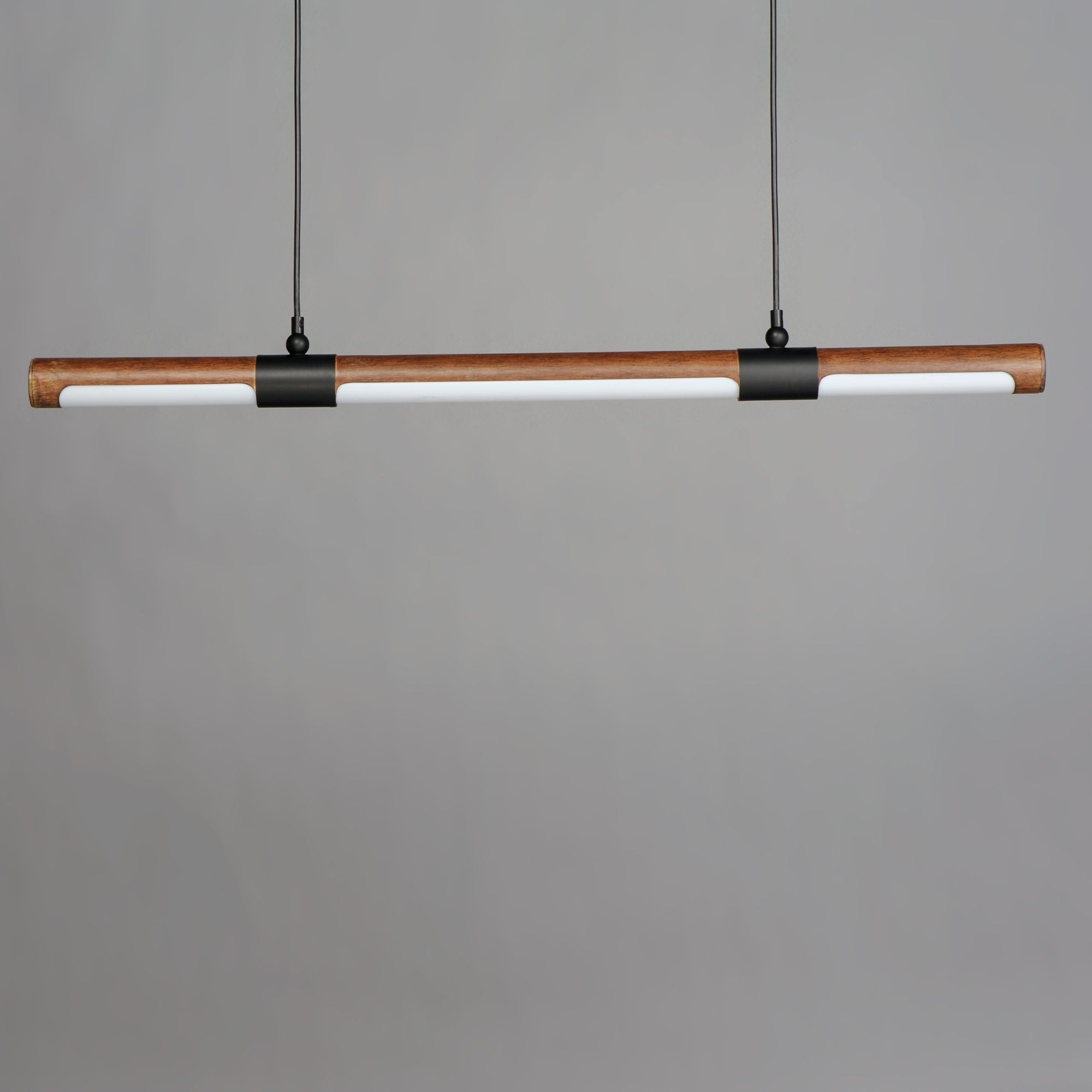ET2 Lighting - Rollo 40" Linear LED Pendant, Antique Pecan & Black Finish | Bees Lighting