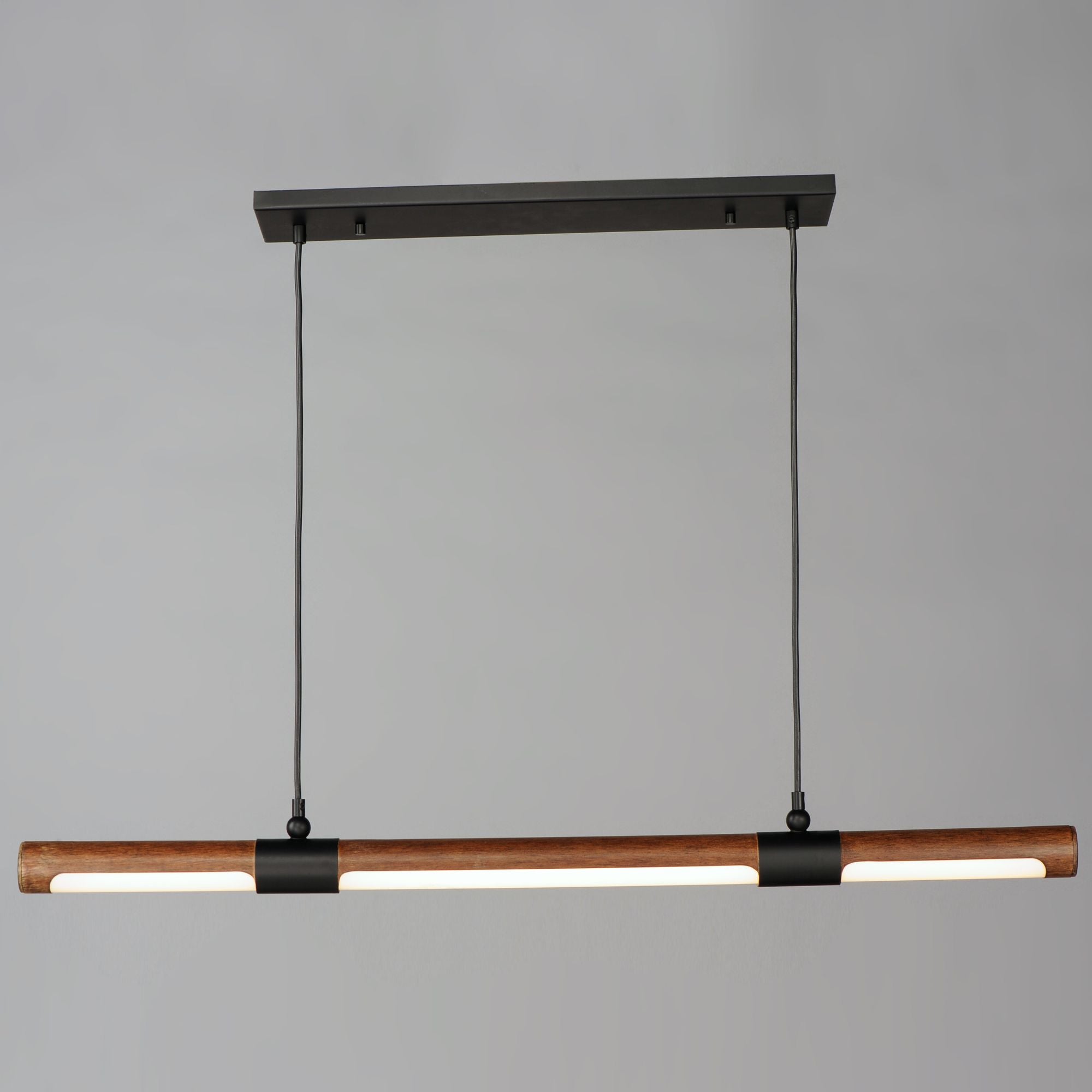 ET2 Lighting - Rollo 40" Linear LED Pendant, Antique Pecan & Black Finish | Bees Lighting