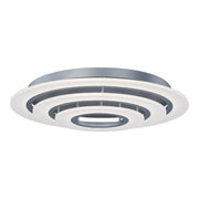 ET2 Lighting - Saturn II 32" 3-Light LED Flush Mount, Matte Silver Finish | Bees Lighting