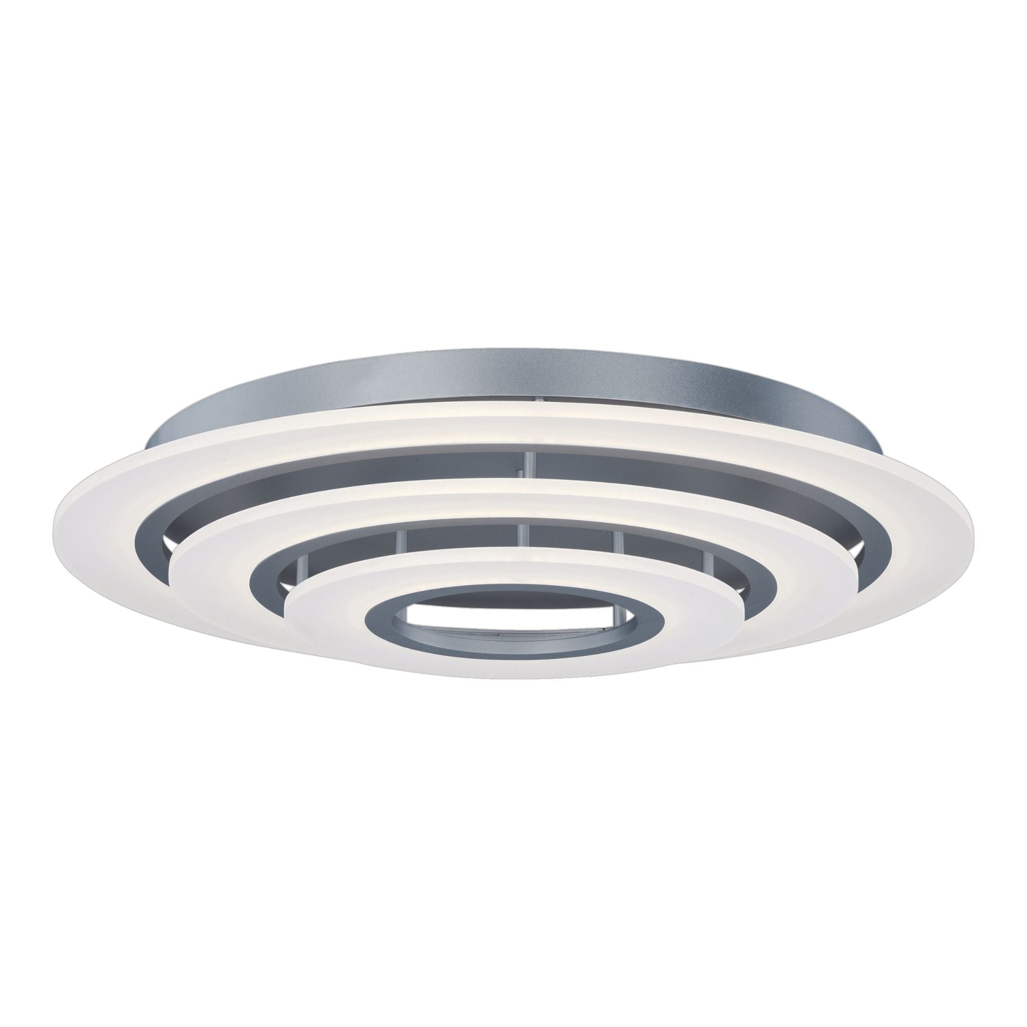 Saturn II 32" 3-Light LED Flush Mount, Matte Silver Finish