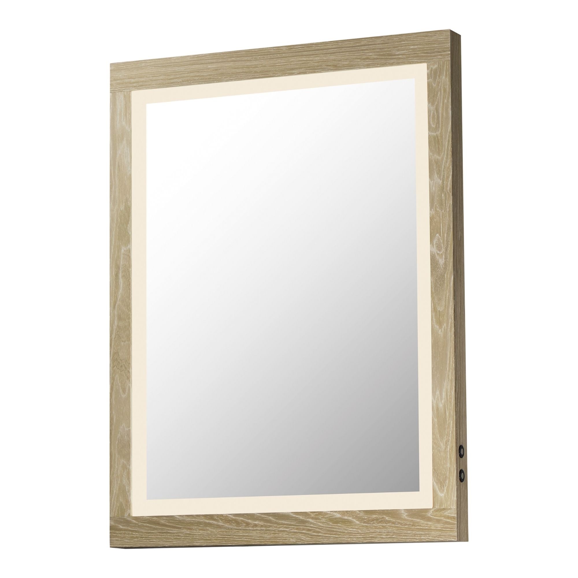 Sawyer 24" x 32" Oak Framed LED Mirror