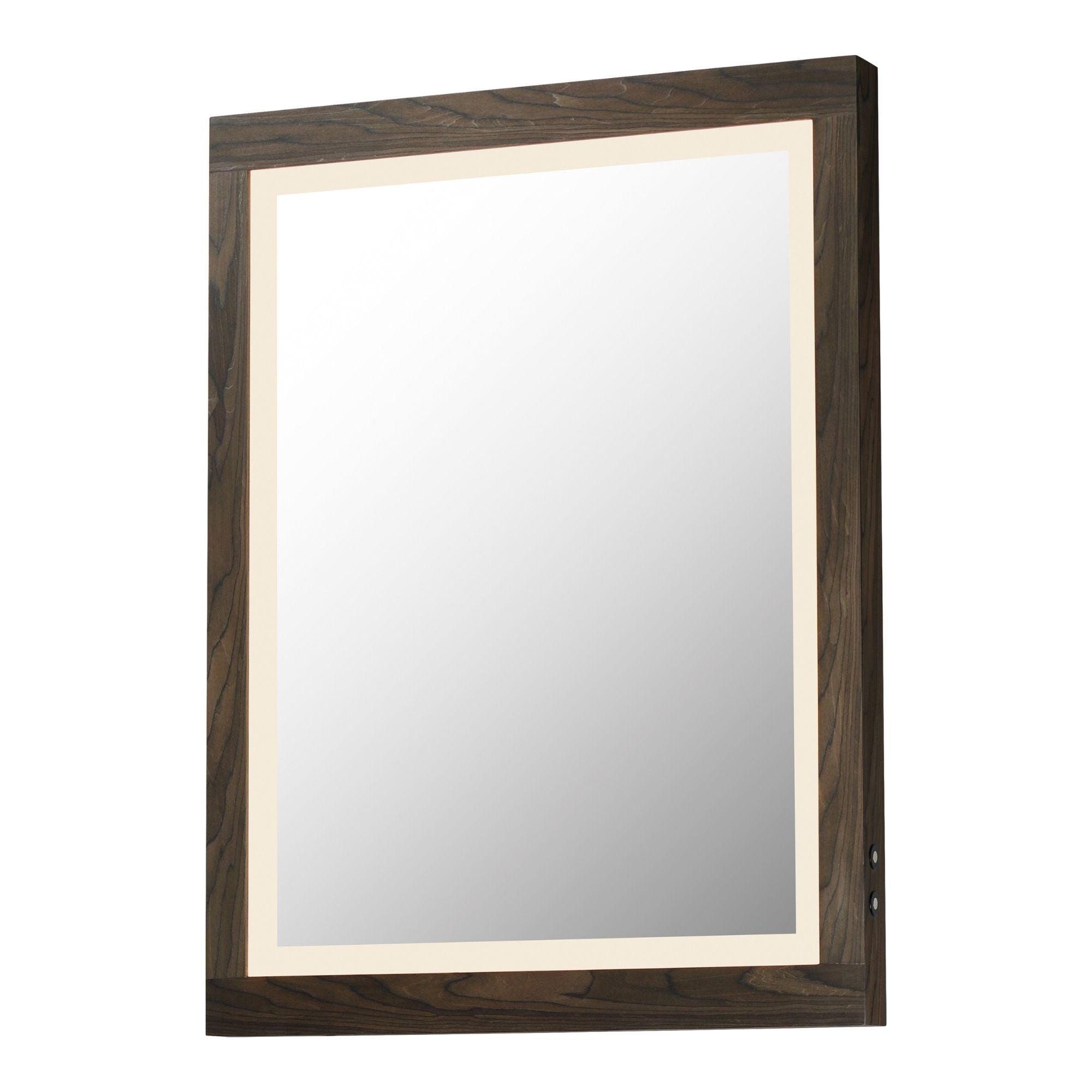 Sawyer 24" x 32" Walnut Framed LED Mirror