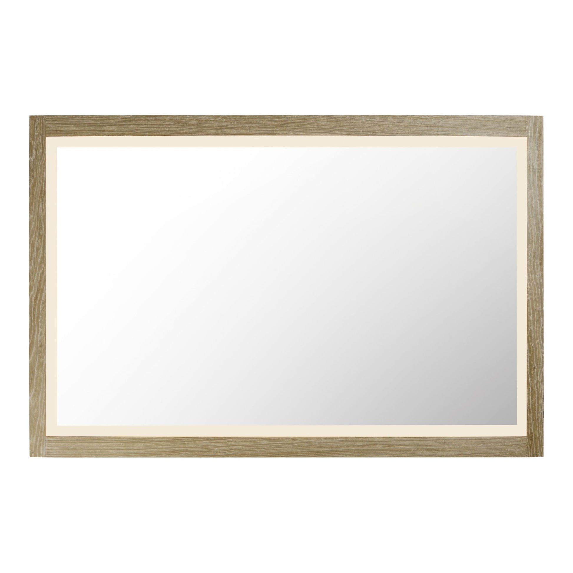 ET2 Lighting - Sawyer 48" x 32" Oak Framed LED Mirror | Bees Lighting