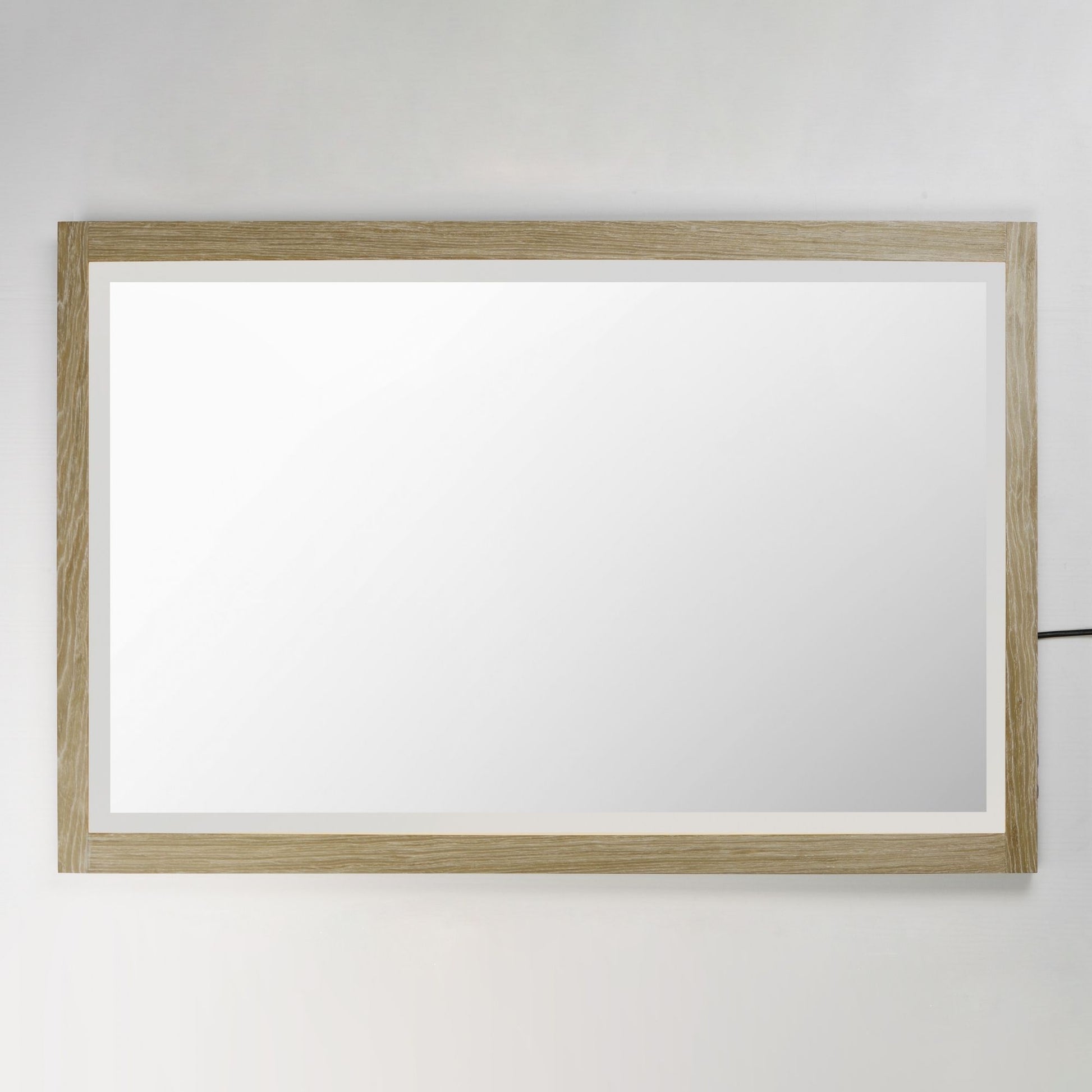 ET2 Lighting - Sawyer 48" x 32" Oak Framed LED Mirror | Bees Lighting