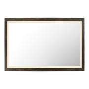 ET2 Lighting - Sawyer 48" x 32" Walnut Framed LED Mirror | Bees Lighting