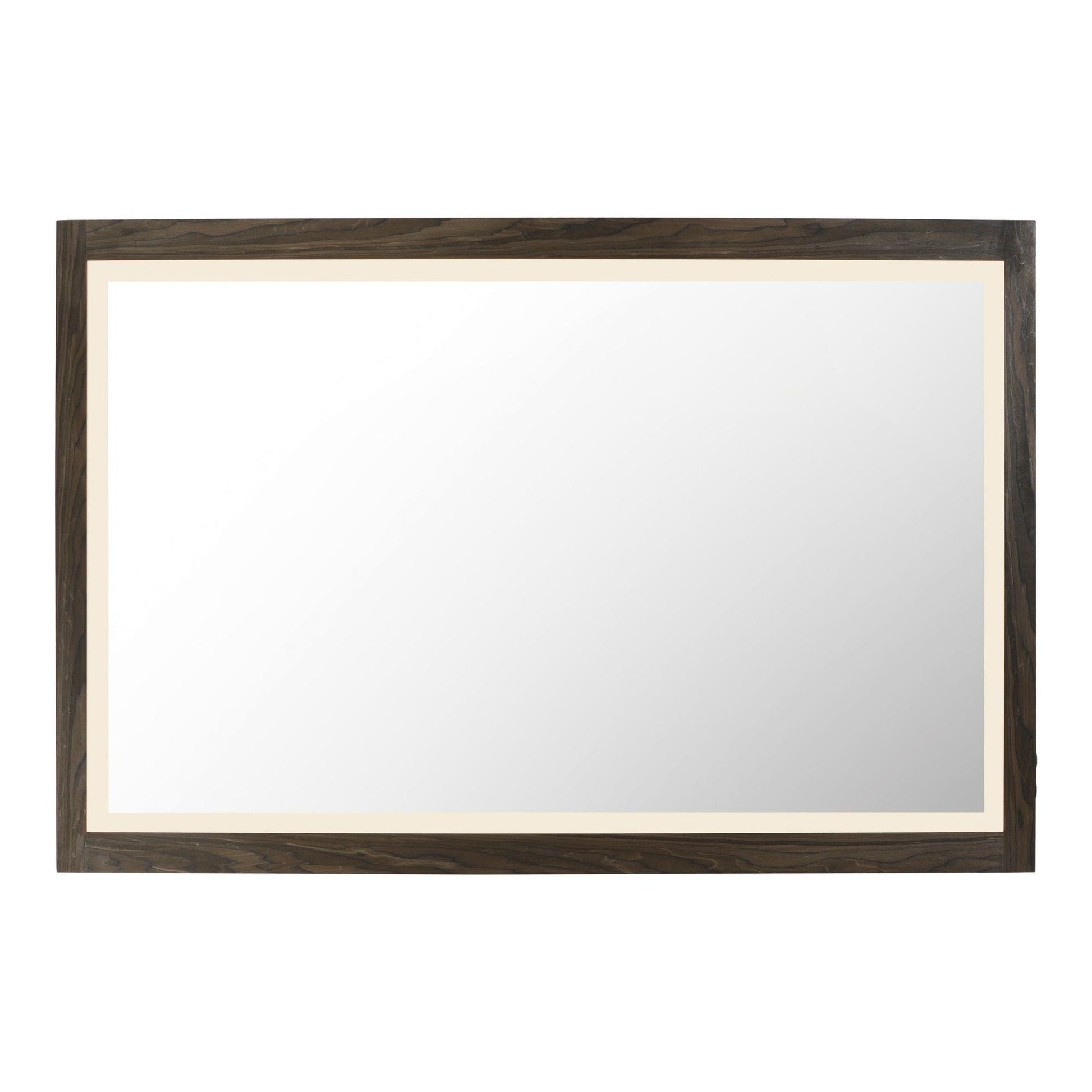 ET2 Lighting - Sawyer 48" x 32" Walnut Framed LED Mirror | Bees Lighting