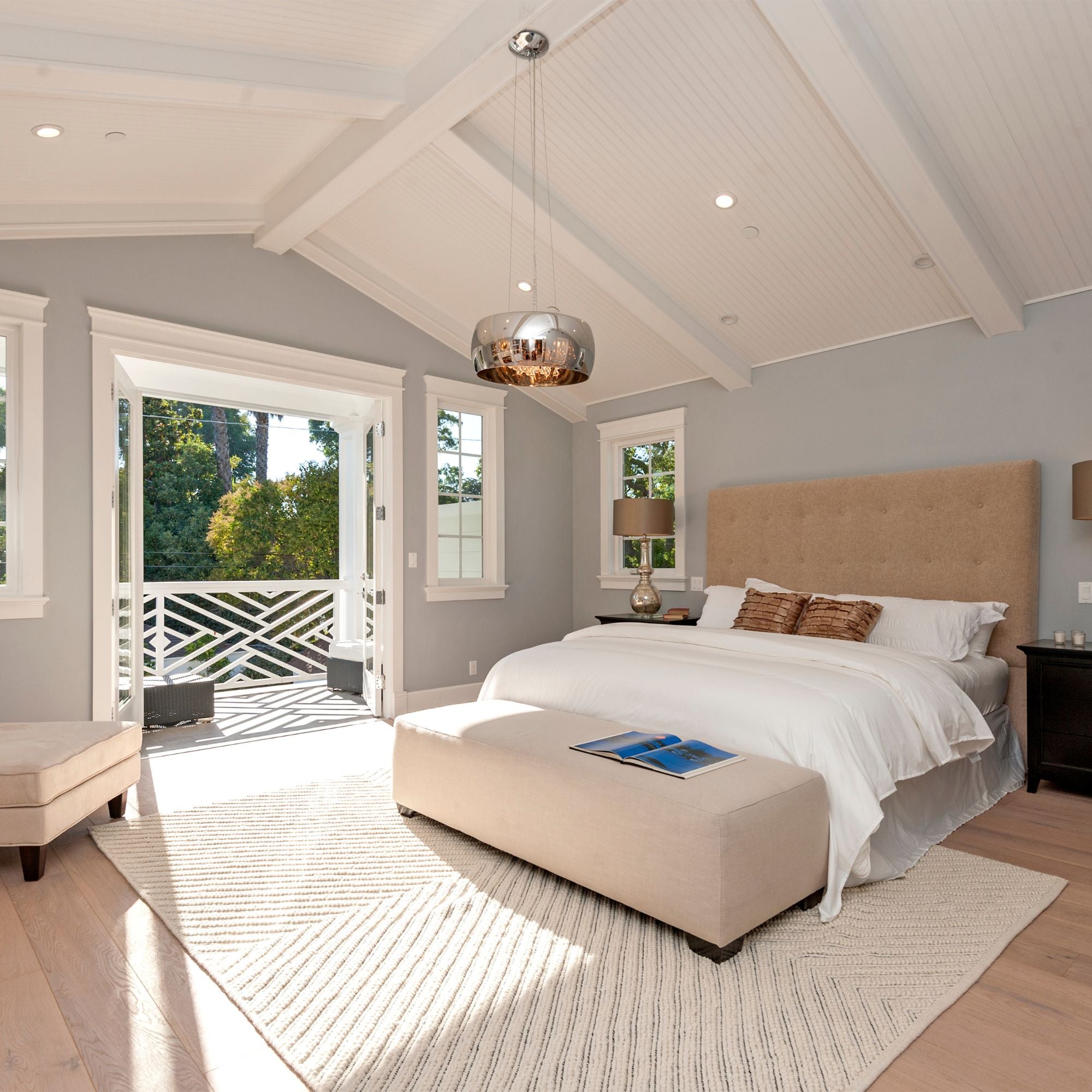 Sense 20" 6-Light LED Pendant, Polished Chrome Finish with Crystal Drops