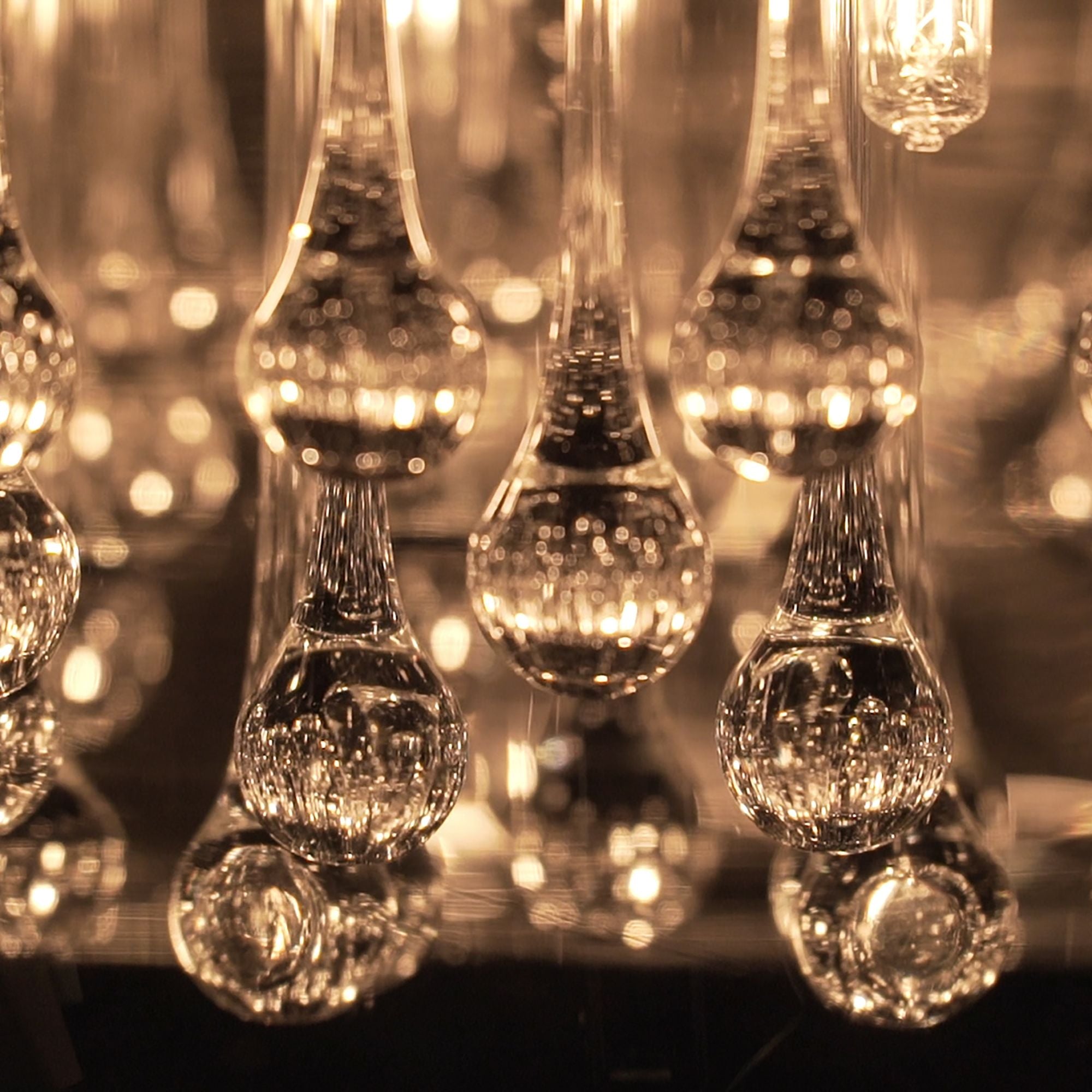 ET2 Lighting - Sense 20" 6-Light LED Pendant, Polished Chrome Finish with Crystal Drops | Bees Lighting