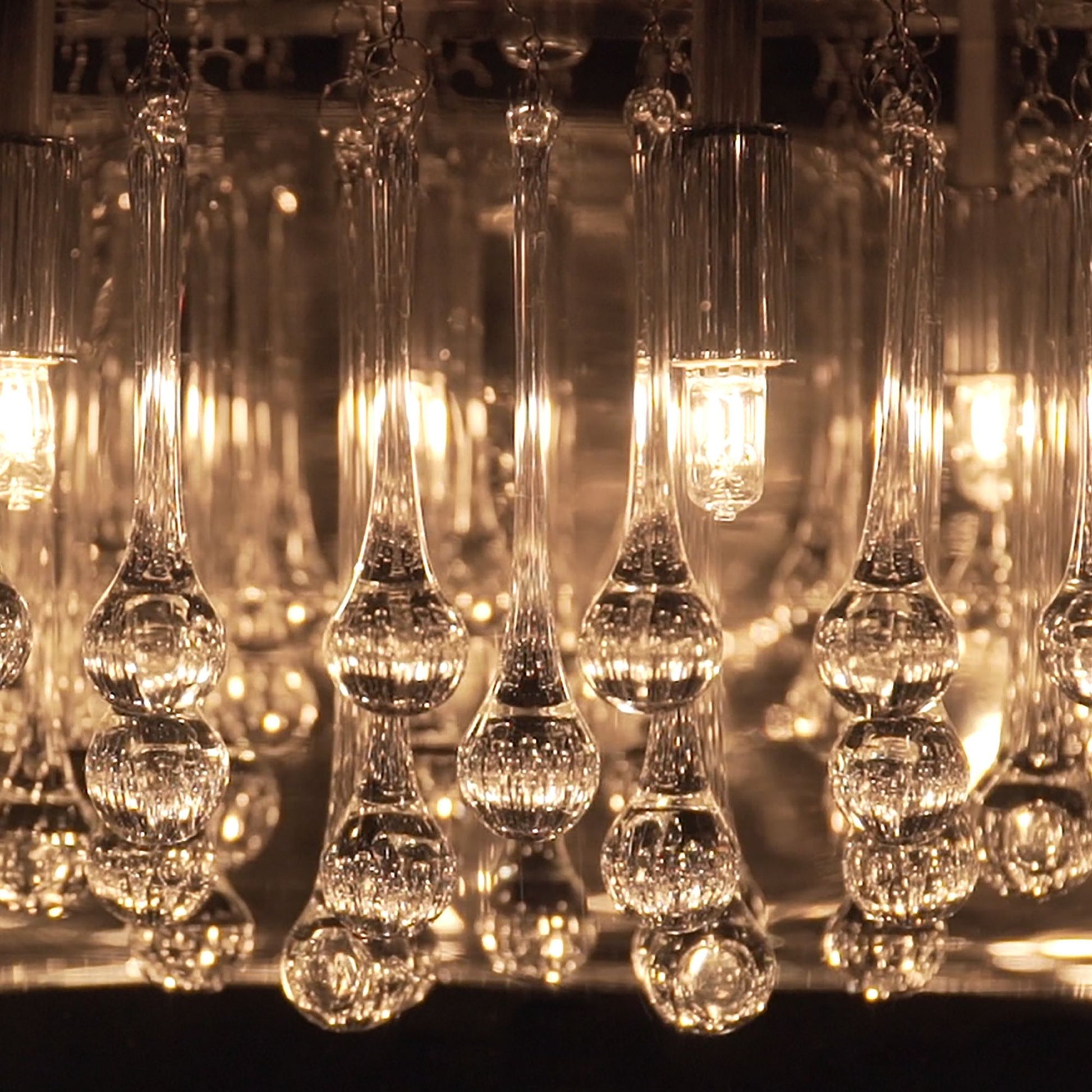 ET2 Lighting - Sense 20" 6-Light LED Pendant, Polished Chrome Finish with Crystal Drops | Bees Lighting