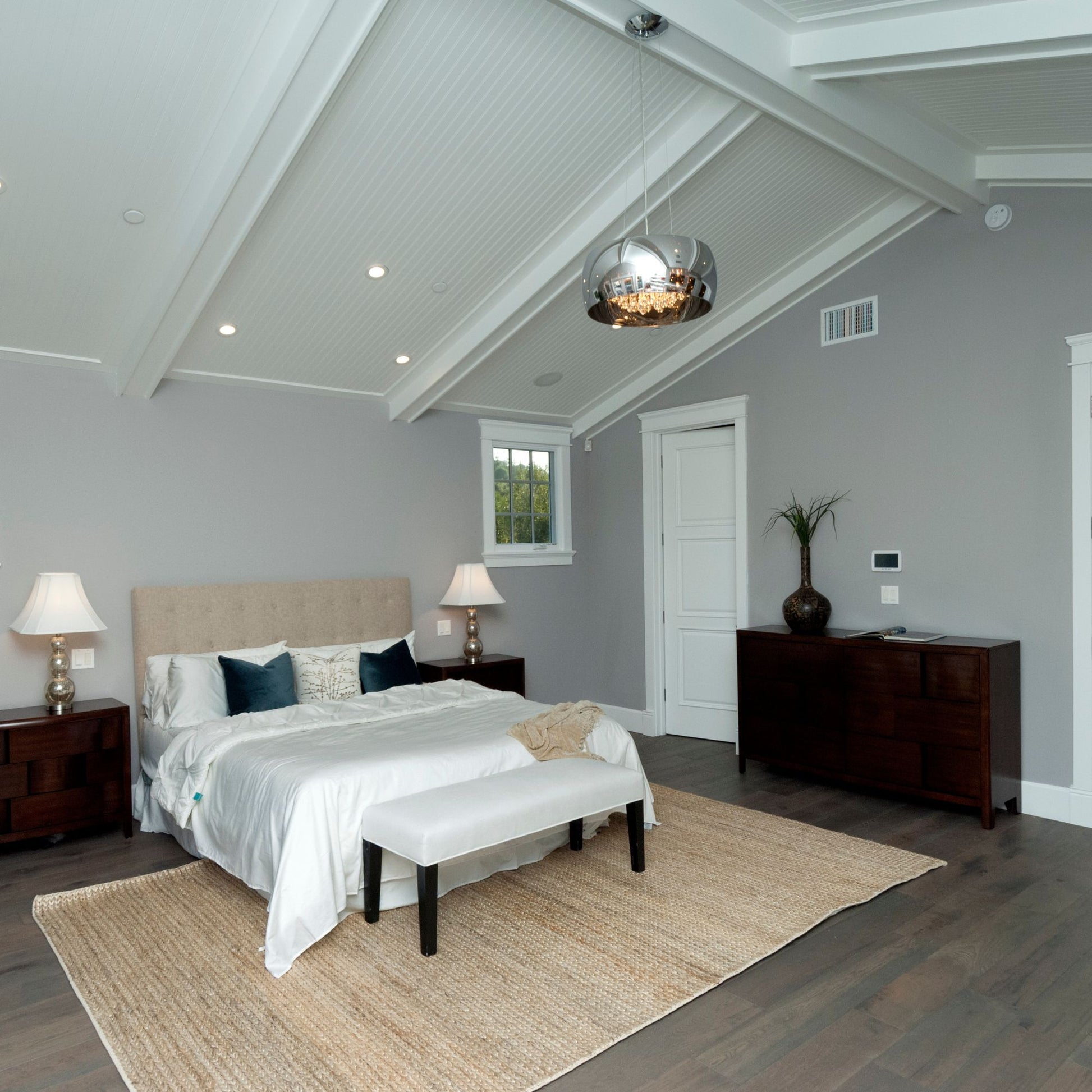 ET2 Lighting - Sense 20" 6-Light LED Pendant, Polished Chrome Finish with Crystal Drops | Bees Lighting