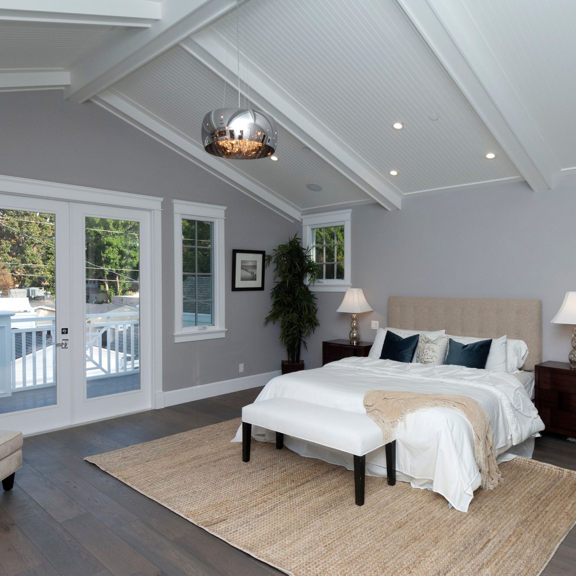 ET2 Lighting - Sense 20" 6-Light LED Pendant, Polished Chrome Finish with Crystal Drops | Bees Lighting