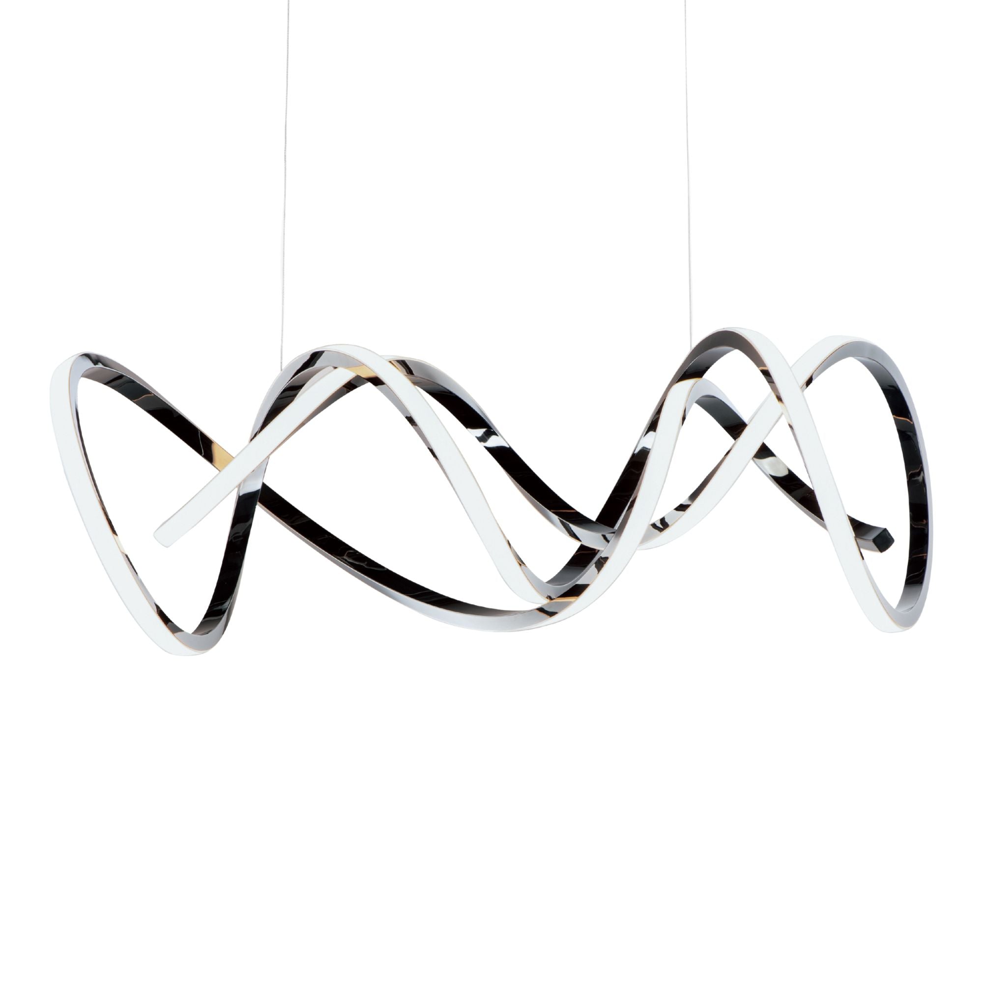 Signature 38" Linear LED Pendant, Black Chrome Finish