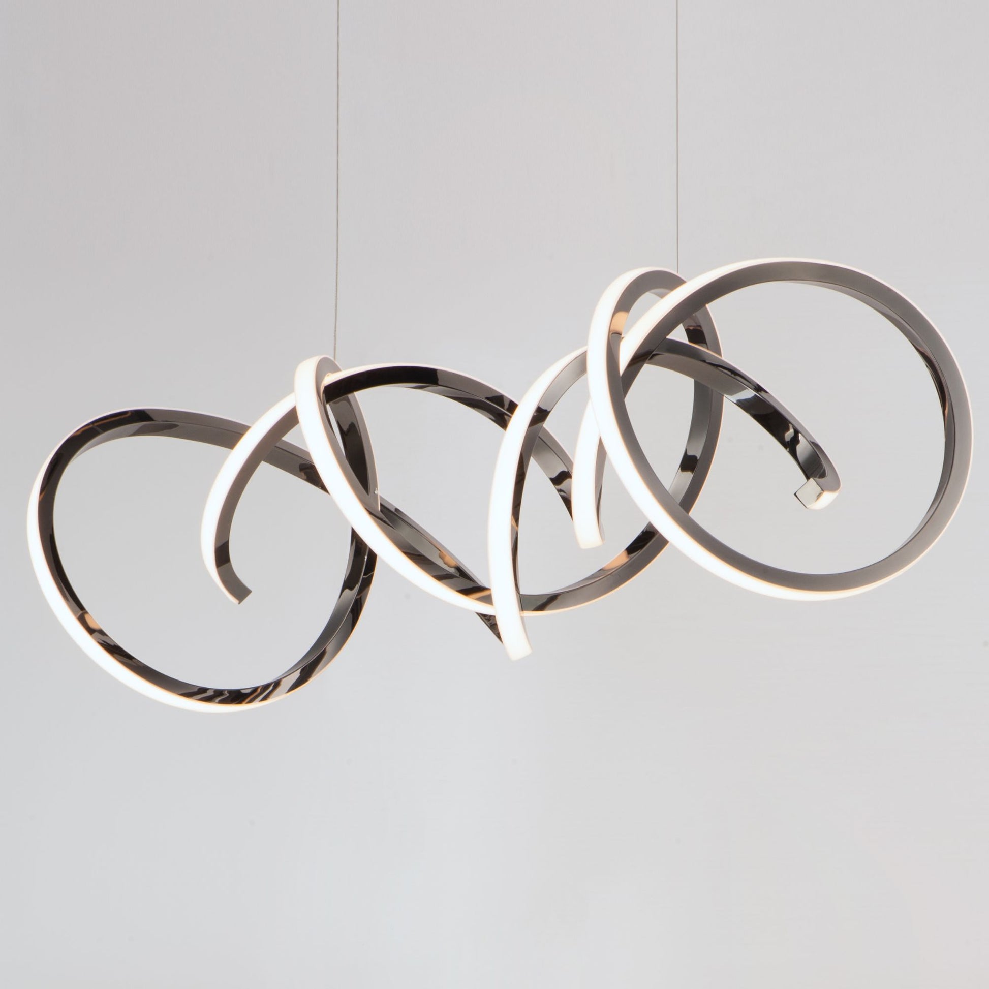 ET2 Lighting - Signature 38" Linear LED Pendant, Black Chrome Finish | Bees Lighting