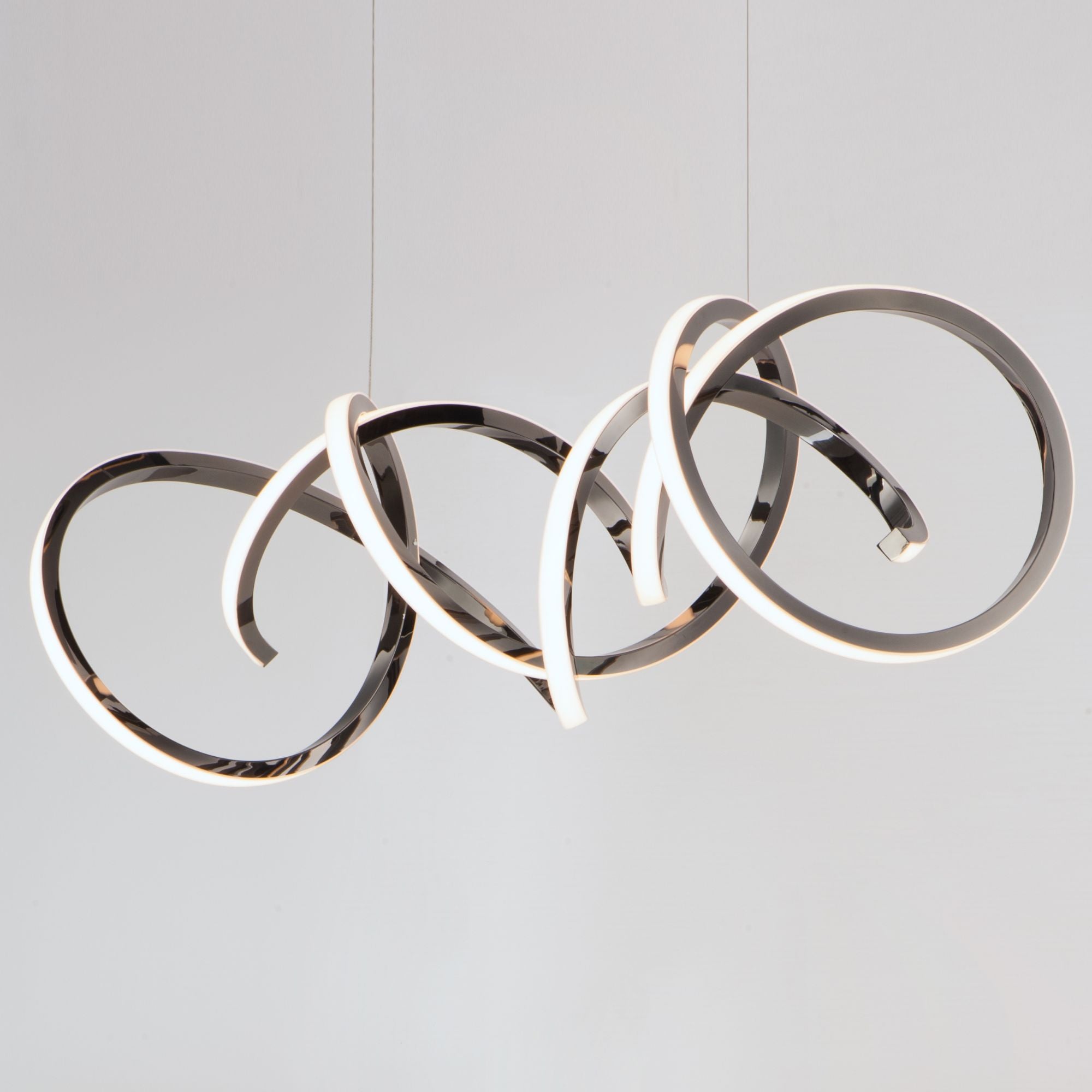 ET2 Lighting - Signature 38" Linear LED Pendant, Black Chrome Finish | Bees Lighting