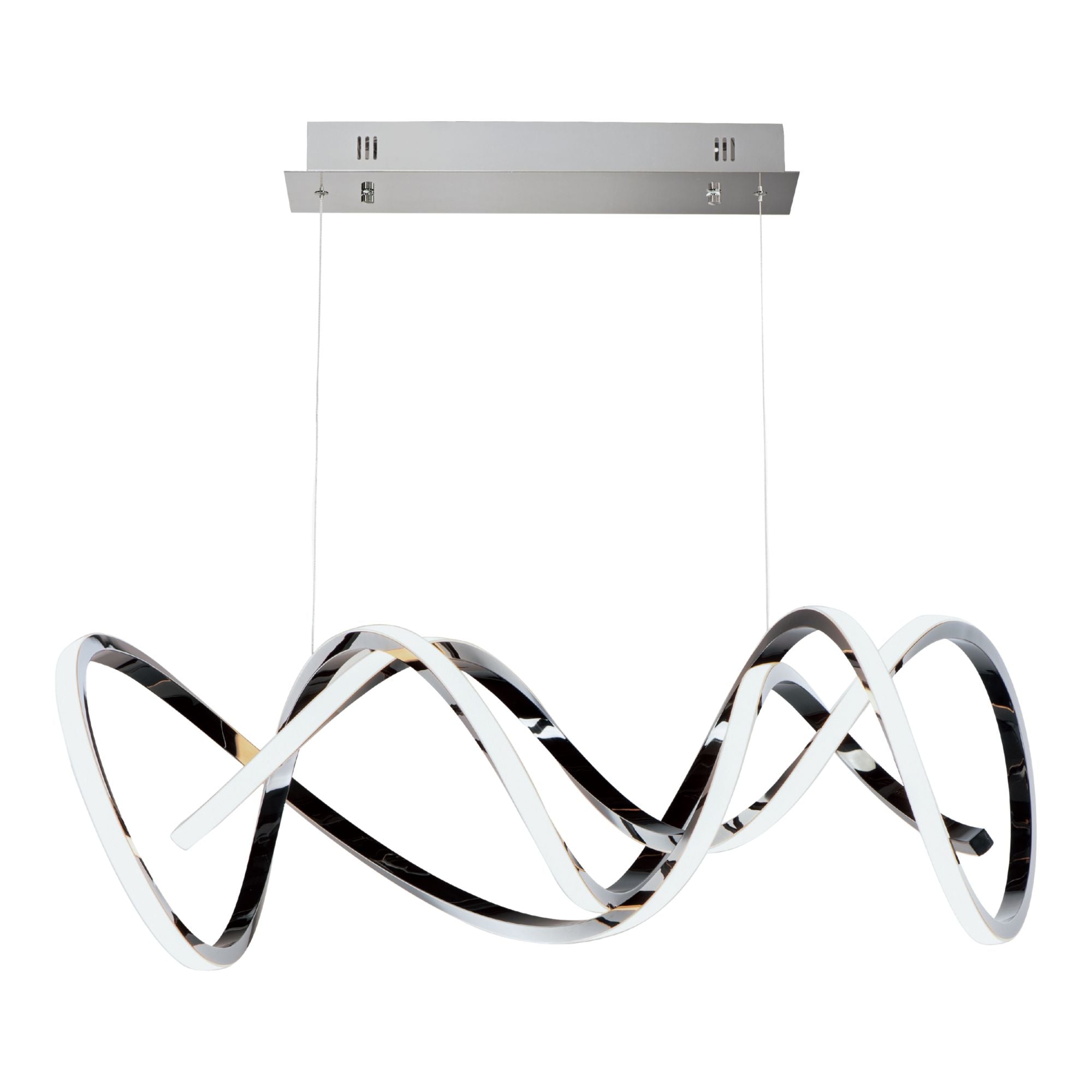 ET2 Lighting - Signature 38" Linear LED Pendant, Black Chrome Finish | Bees Lighting