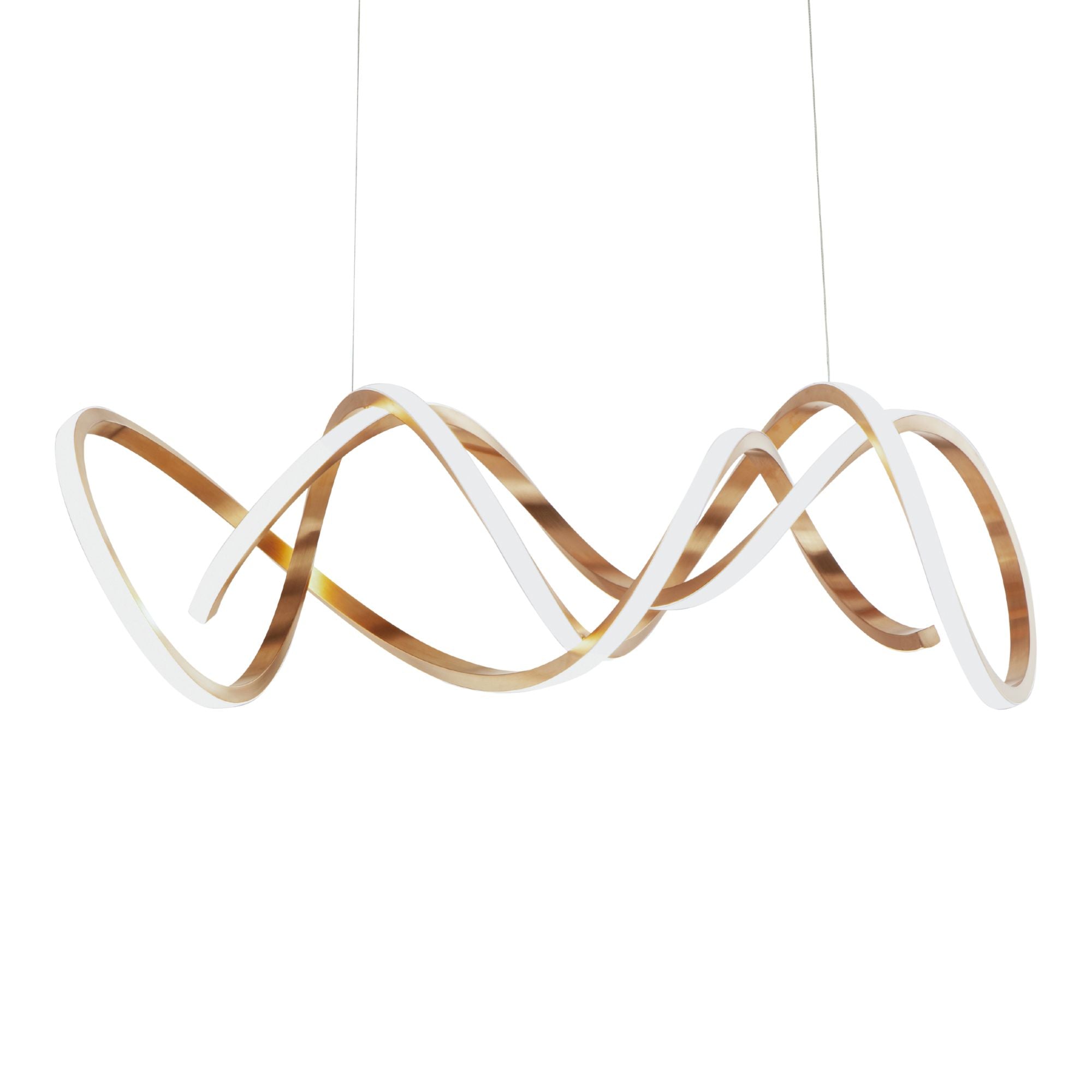 Signature 38" Linear LED Pendant, Brushed Champagne Finish