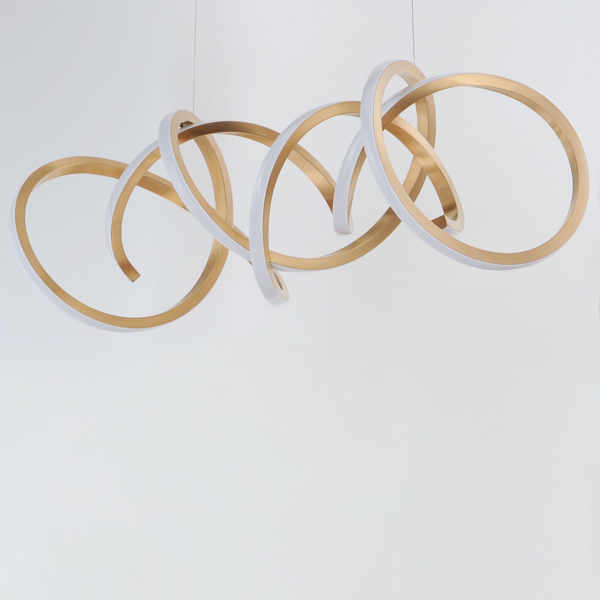 ET2 Lighting - Signature 38" Linear LED Pendant, Brushed Champagne Finish | Bees Lighting