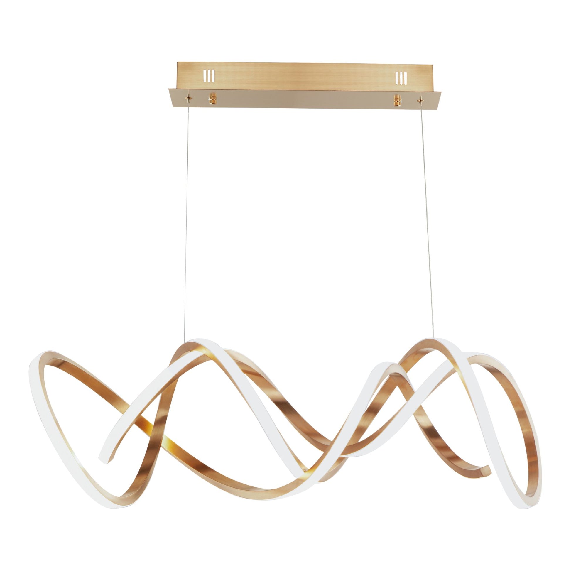 ET2 Lighting - Signature 38" Linear LED Pendant, Brushed Champagne Finish | Bees Lighting