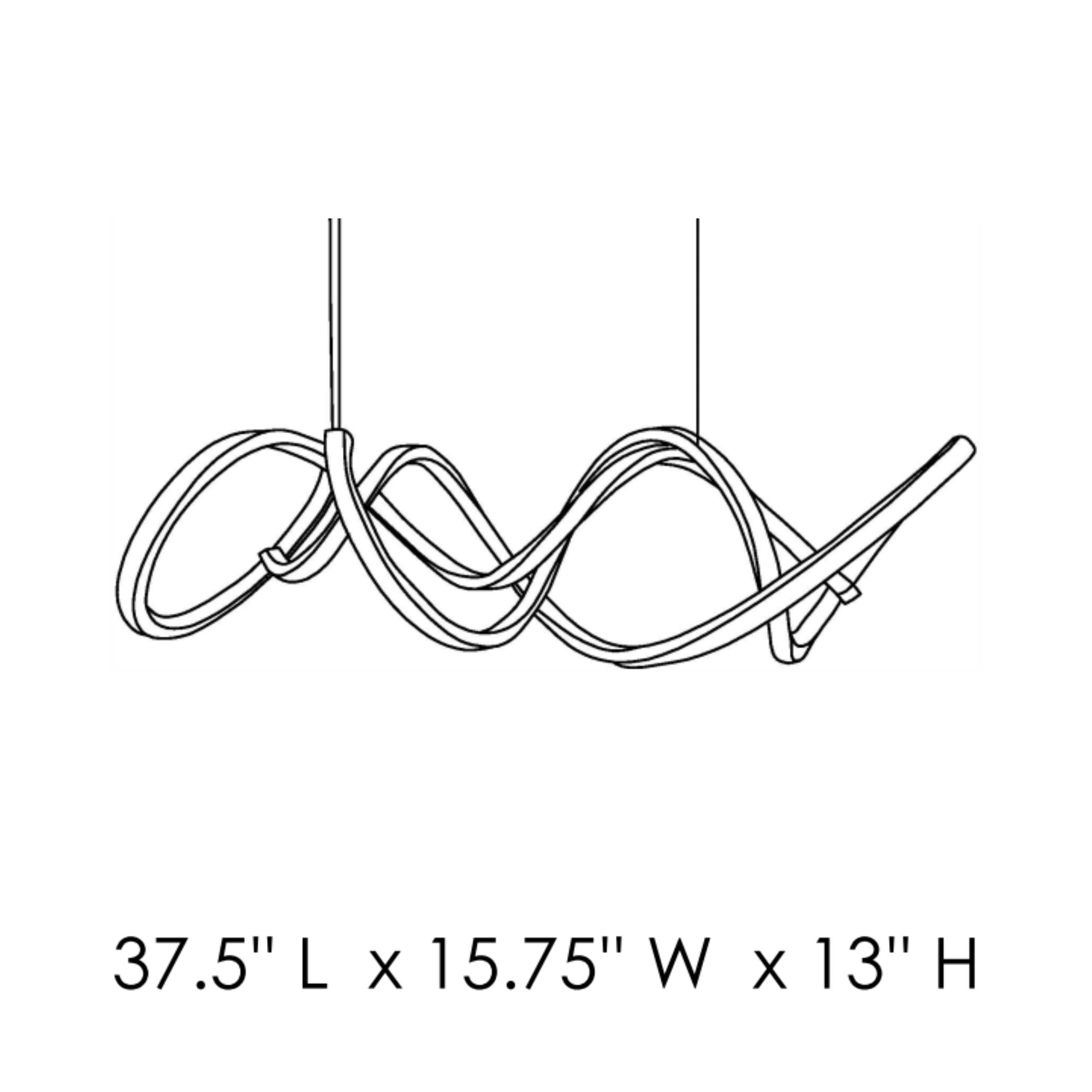 ET2 Lighting - Signature 38" Linear LED Pendant, Brushed Champagne Finish | Bees Lighting