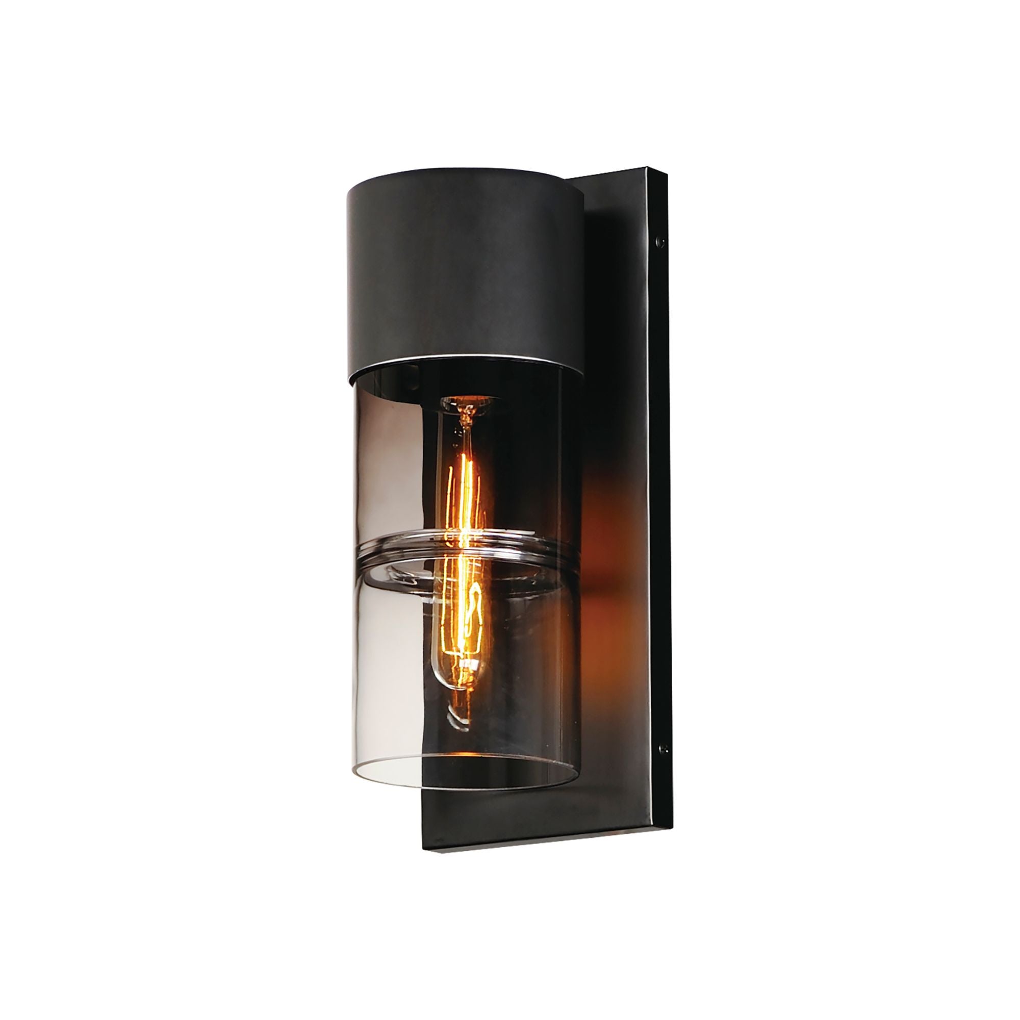 Smokestack 14" Small LED Outdoor Wall Sconce, Black Finish