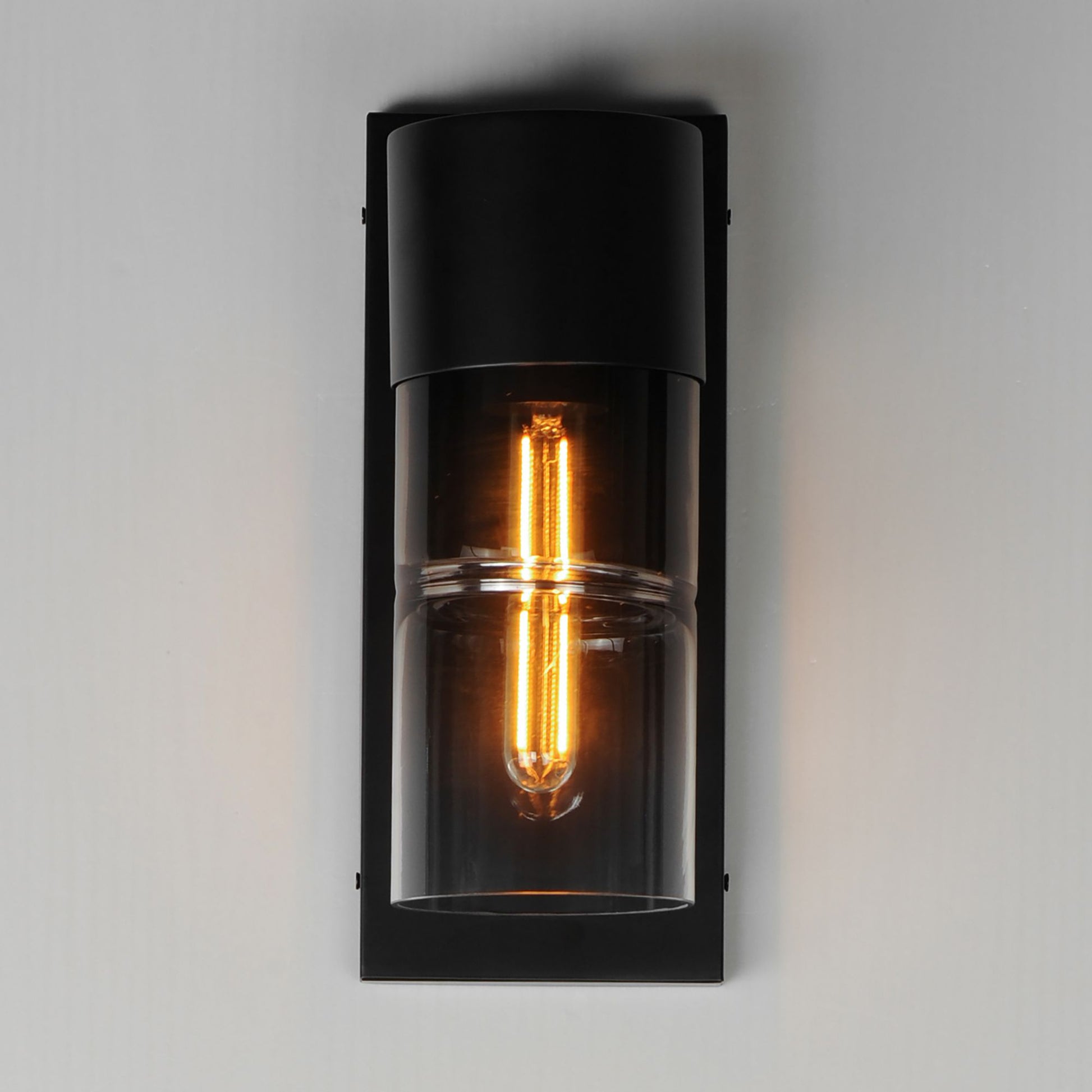 ET2 Lighting - Smokestack 14" Small LED Outdoor Wall Sconce, Black Finish | Bees Lighting