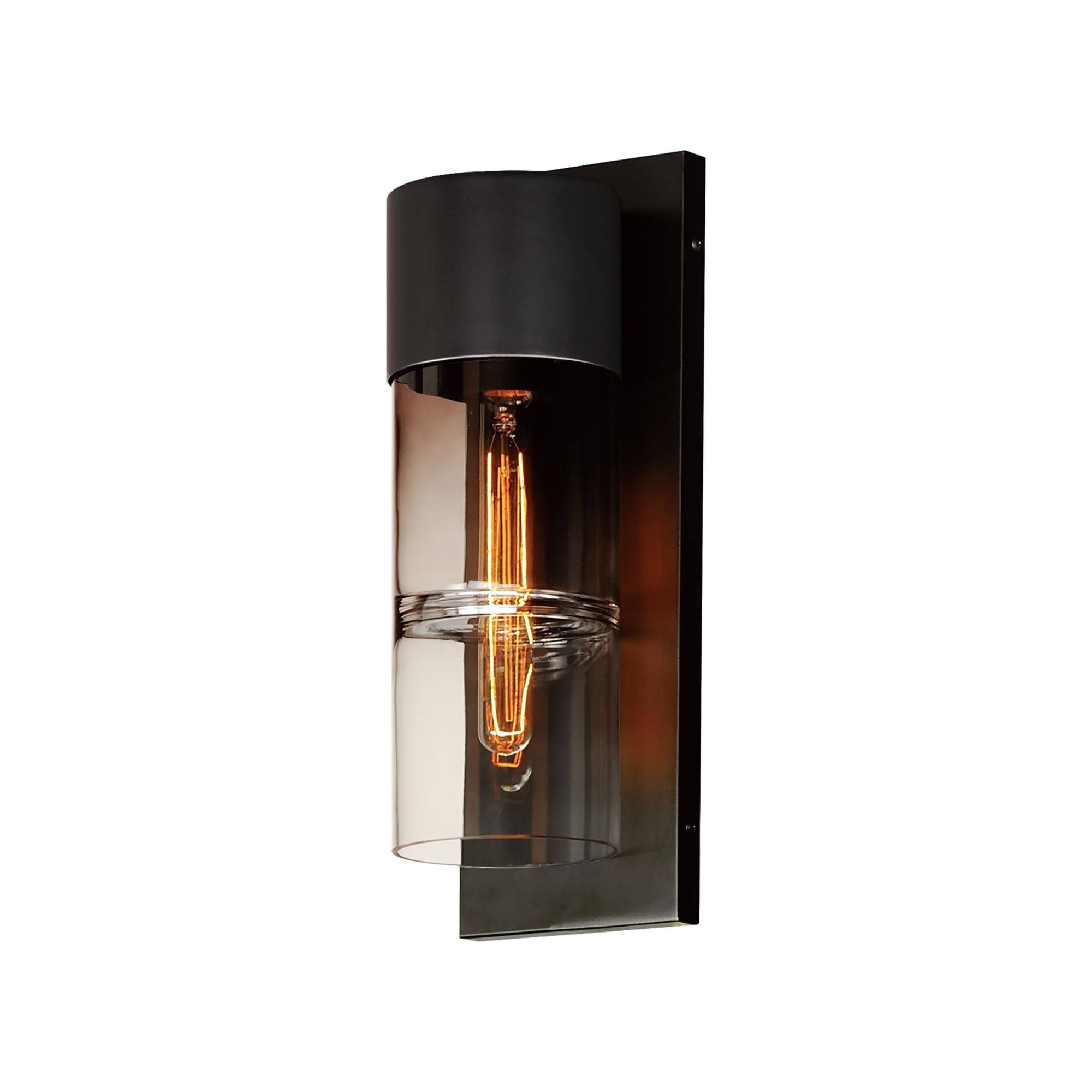 Smokestack 17" Medium LED Outdoor Wall Sconce, Black Finish