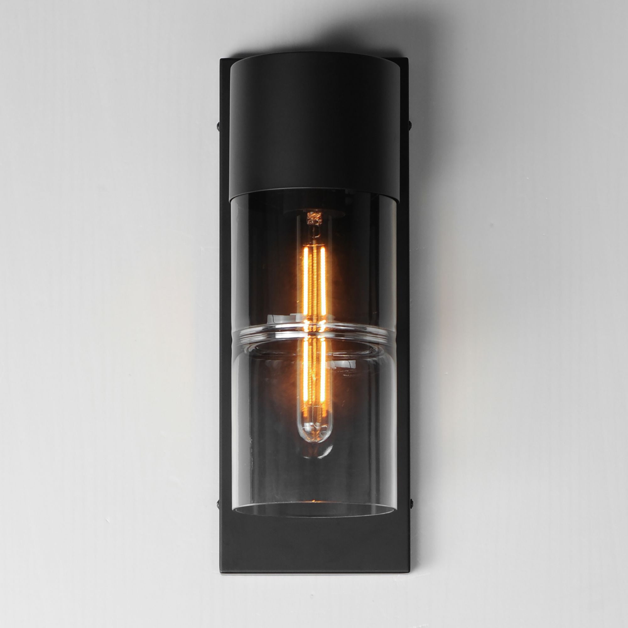 Smokestack 17" Medium LED Outdoor Wall Sconce, Black Finish