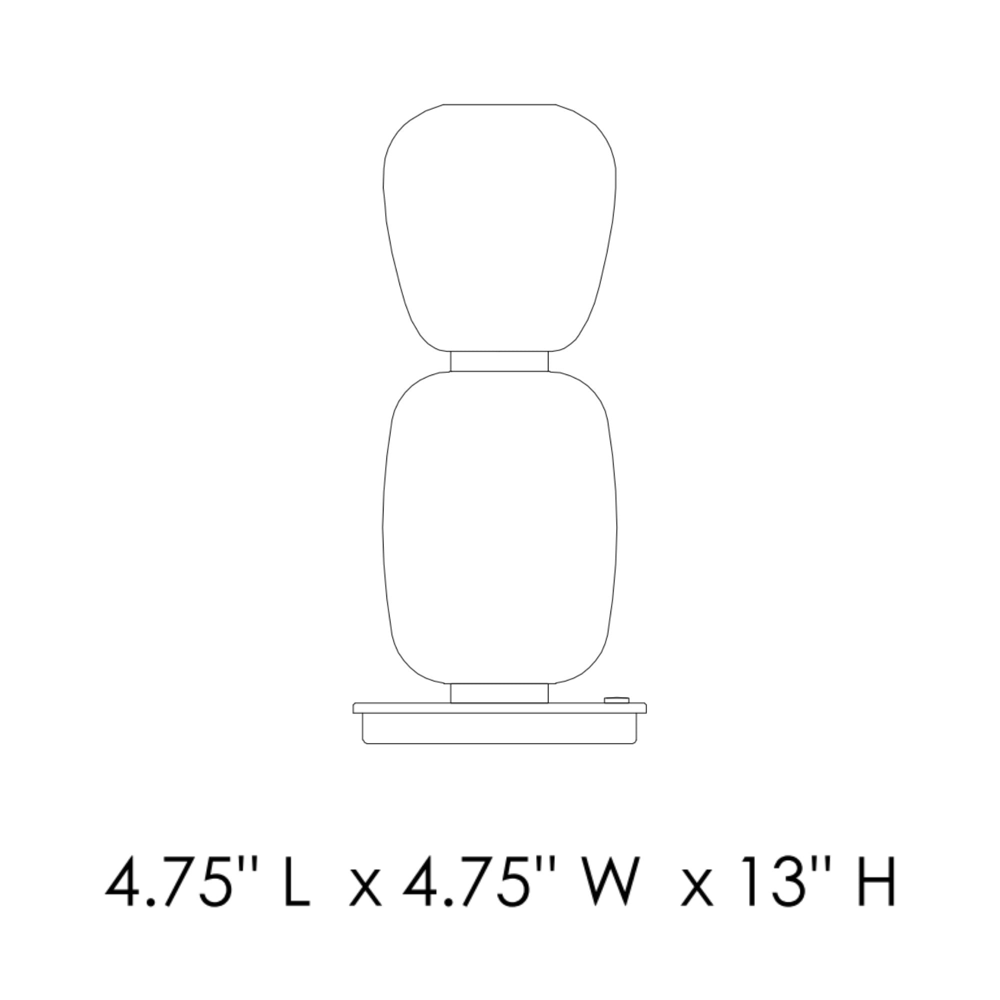 ET2 Lighting - Soji 13" LED Double Stack Portable Lamp, Black & Gold Finish | Bees Lighting
