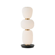 ET2 Lighting - Soji 18" LED Triple Stack Portable Lamp, Black & Gold Finish | Bees Lighting