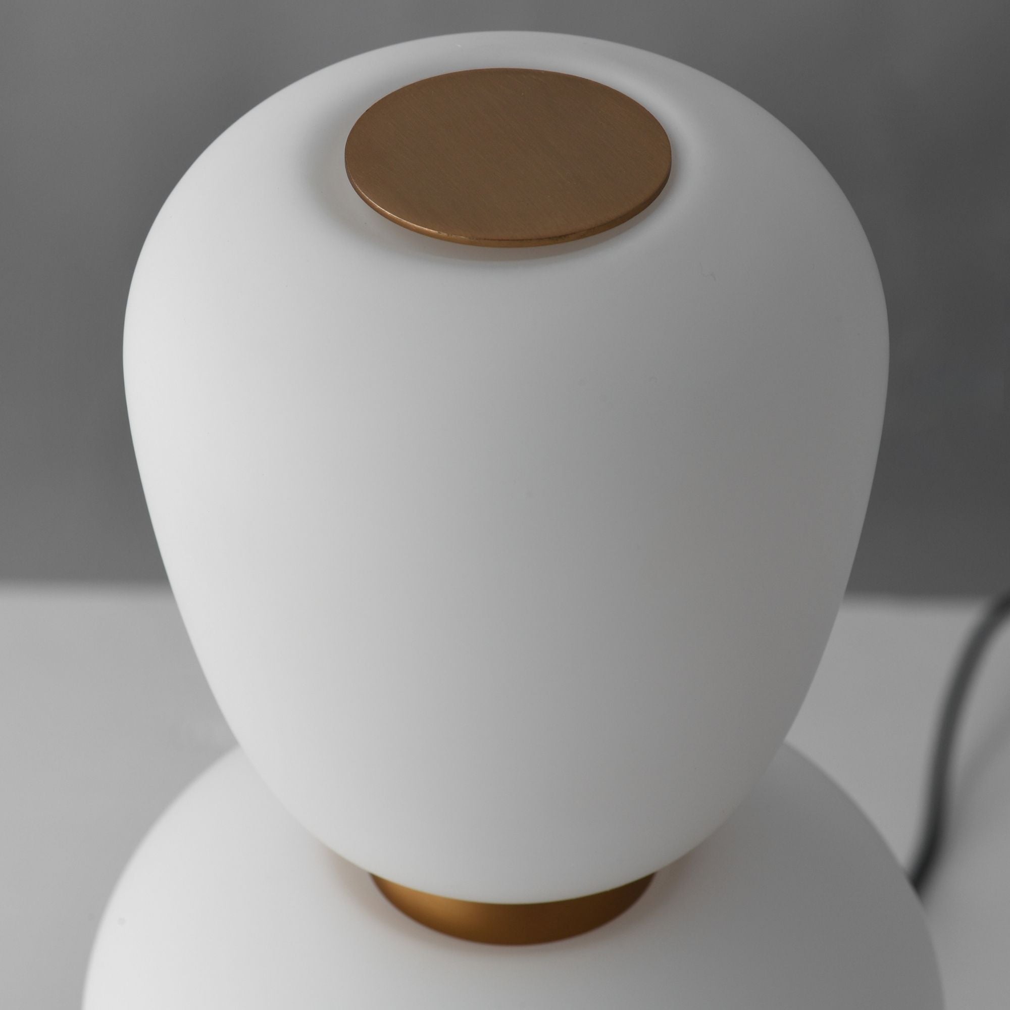 Soji 18" LED Triple Stack Portable Lamp, Black & Gold Finish